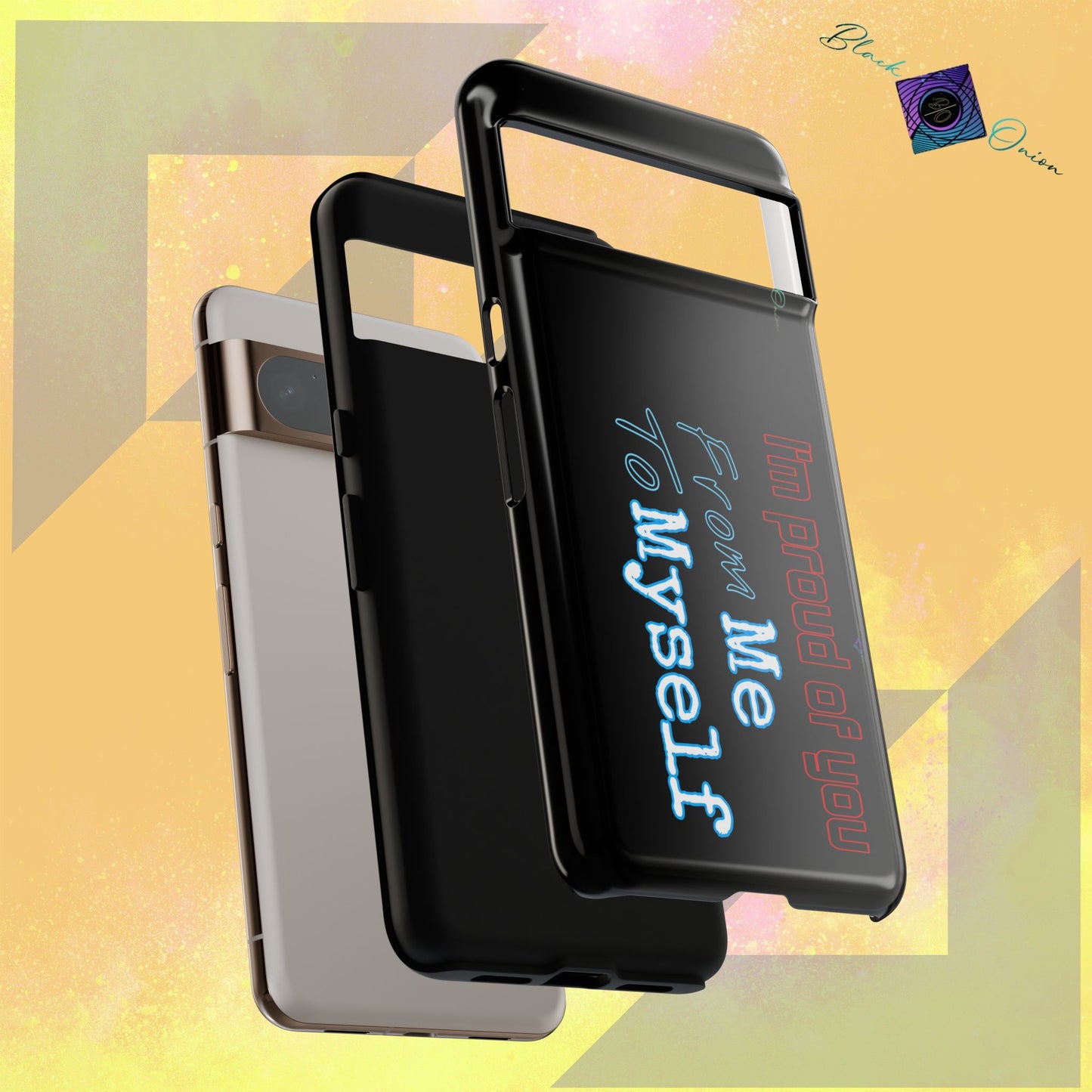 BlackOnion Brand New Phone Case - with Motivational Workout Motif’I’m proud of you ‘💪🔥🫵