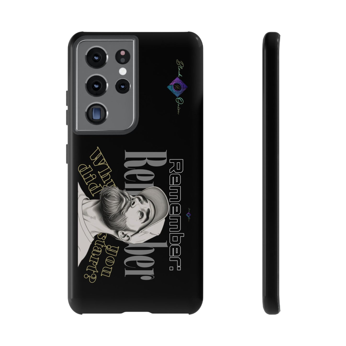 BlackOnion Brand New Phone Case - with Motivational Workout Motif’Remember ‘💪🔥🫵
