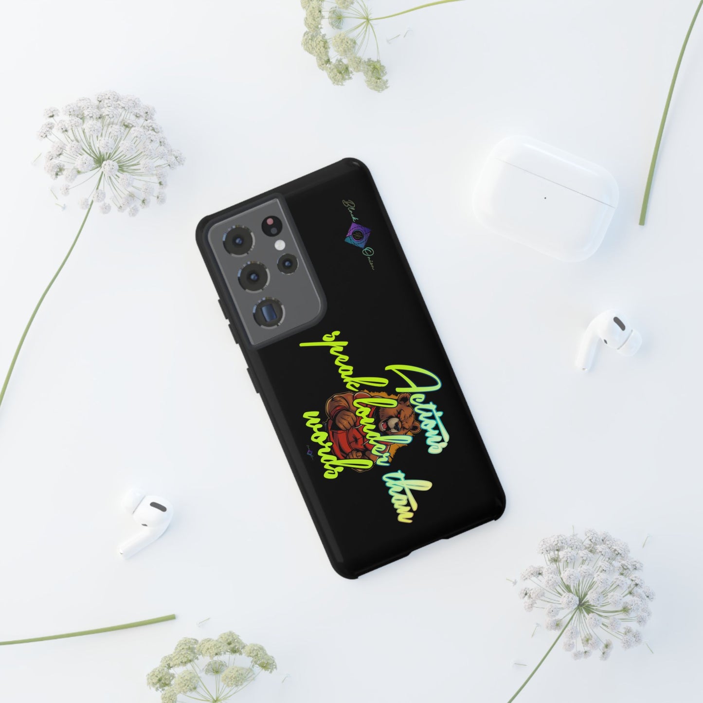 BlackOnion Brand New Phone Case - with Motivational Workout Motif ‘Actions speak lauder ‘💪🔥🫵