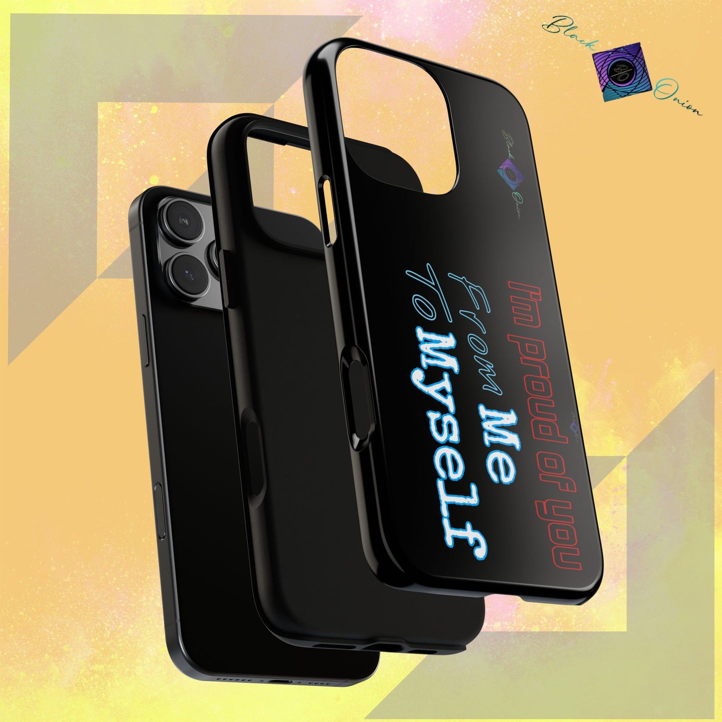 BlackOnion Brand New Phone Case - with Motivational Workout Motif’I’m proud of you ‘💪🔥🫵