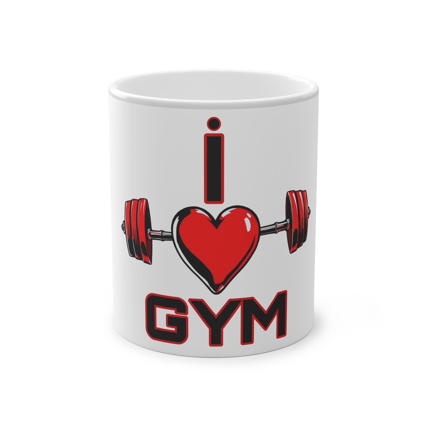 BlackOnion Color Changing Mug with Workout Motif ‘I Love Gym’ 💪🔥🫵