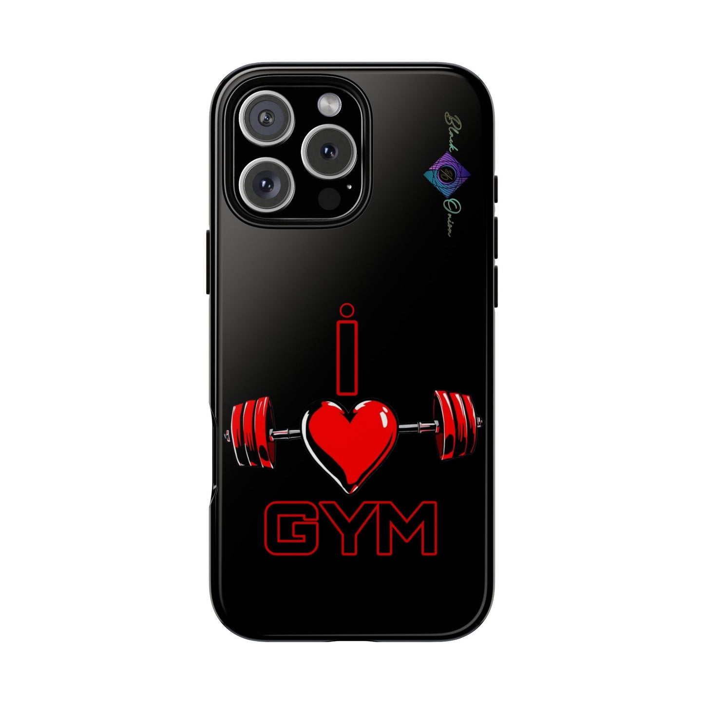 BlackOnion Brand New Phone Case - with Motivational Workout Motif’I Love Gym ‘💪🔥🫵
