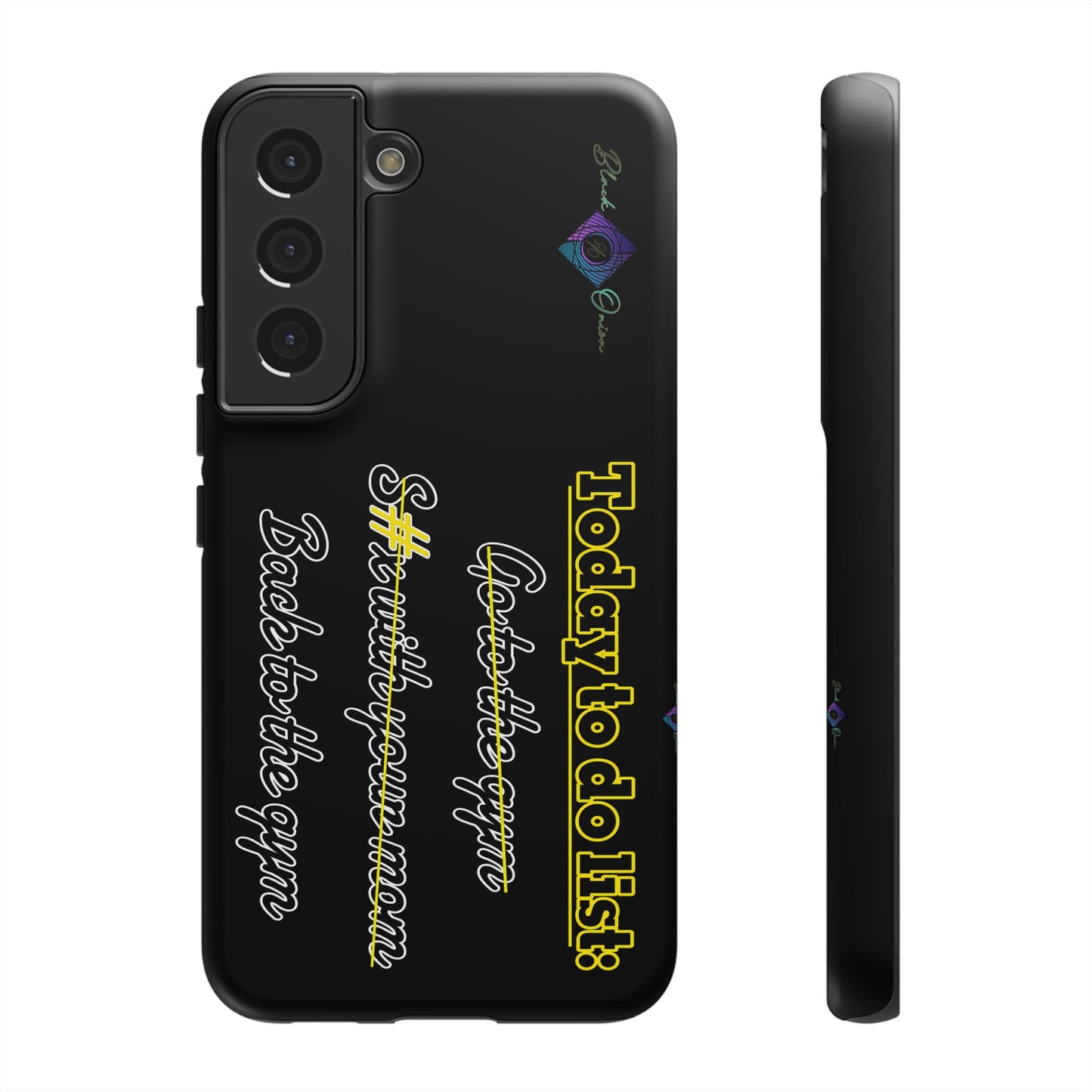BlackOnion Brand New Phone Case - with Motivational Workout Motif’Today to do list ‘💪🔥🫵