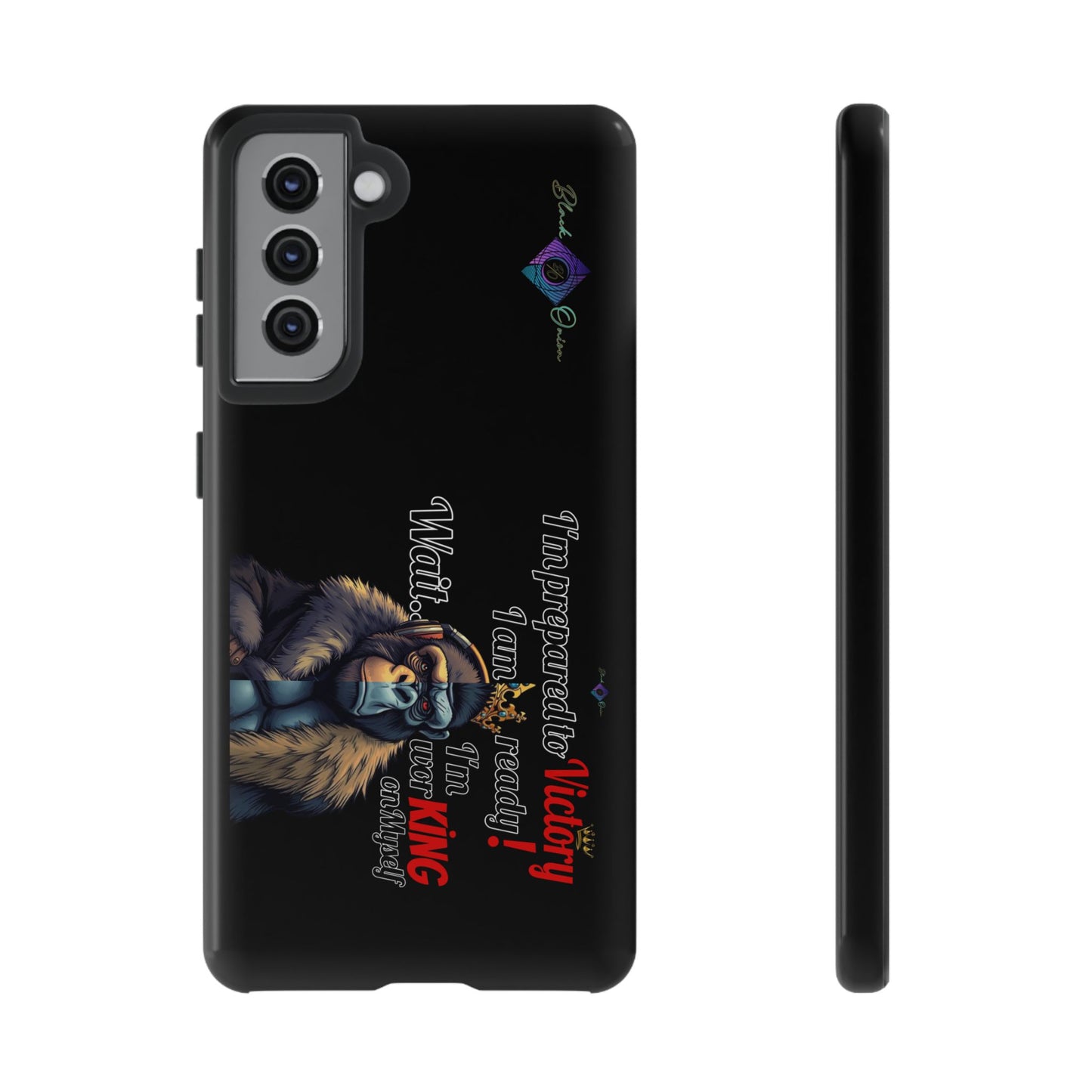 BlackOnion Brand New Phone Case - with Motivational Workout Motif’Victory 👑‘💪🔥🫵
