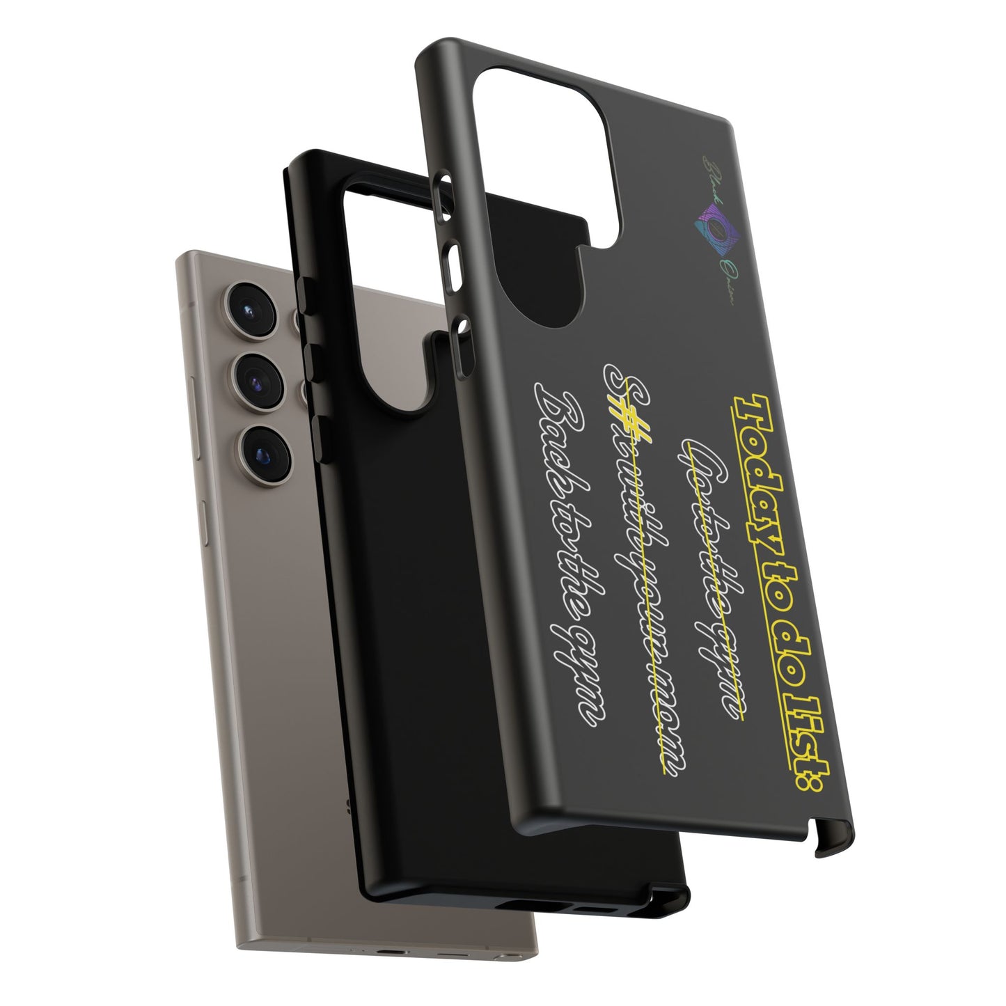 BlackOnion Brand New Phone Case - with Motivational Workout Motif’Today to do list ‘💪🔥🫵