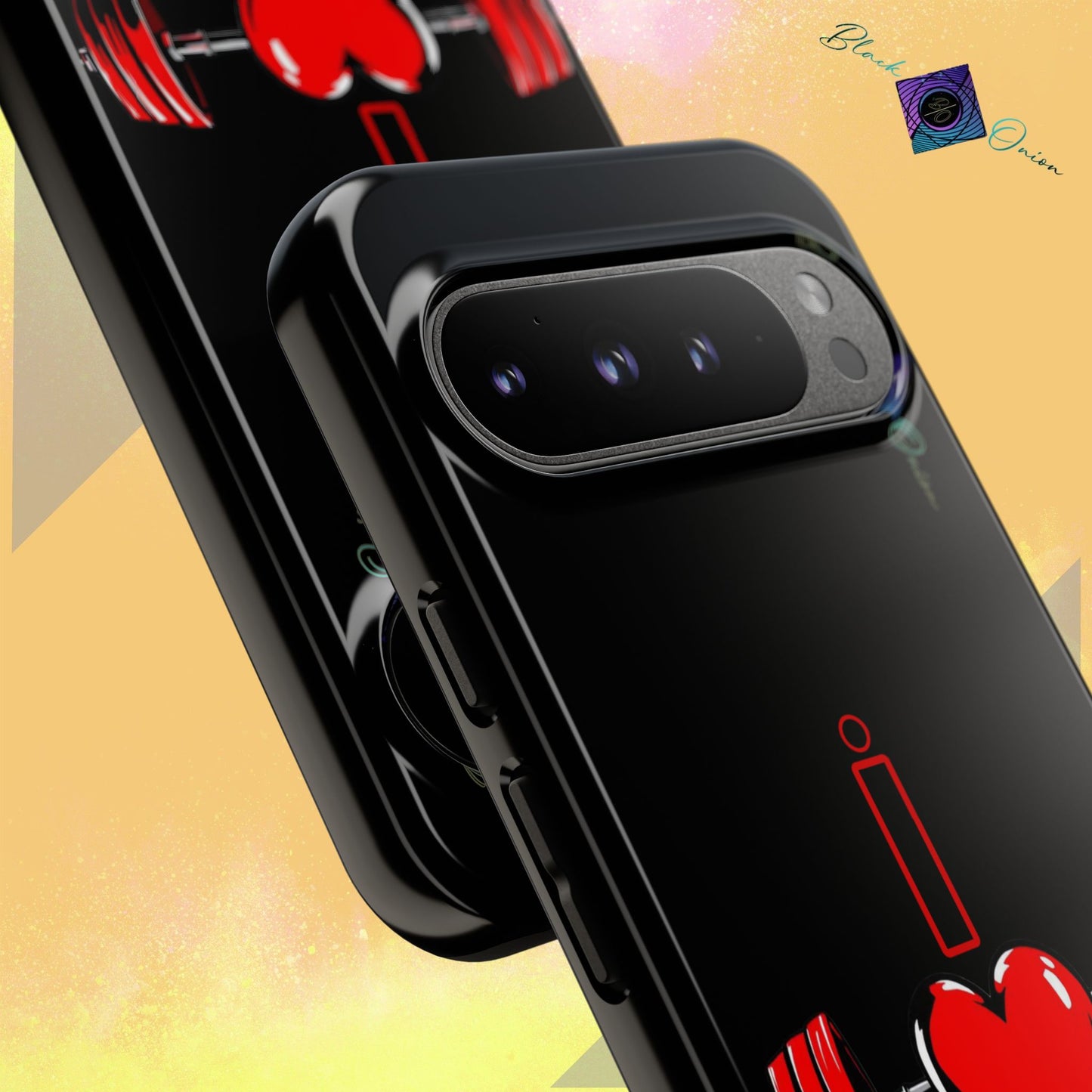 BlackOnion Brand New Phone Case - with Motivational Workout Motif’I Love Gym ‘💪🔥🫵