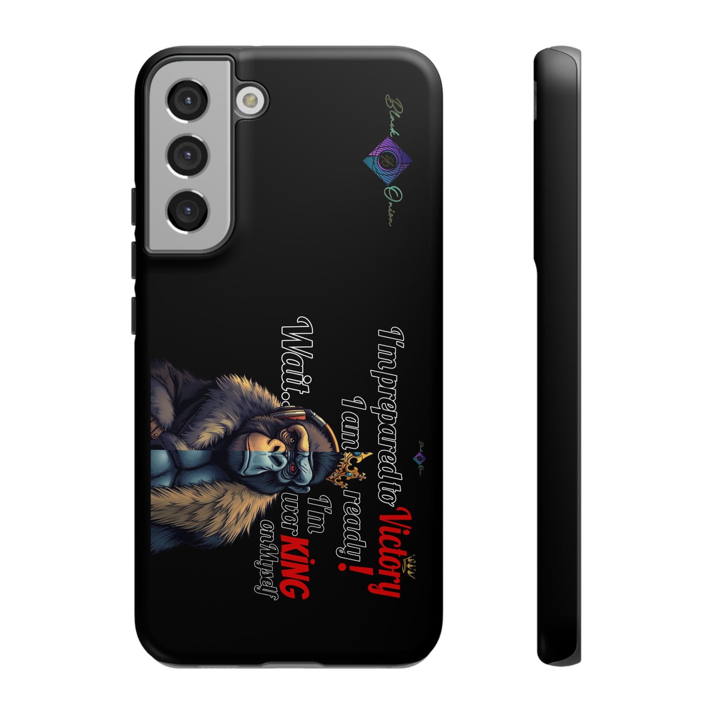 BlackOnion Brand New Phone Case - with Motivational Workout Motif’Victory 👑‘💪🔥🫵