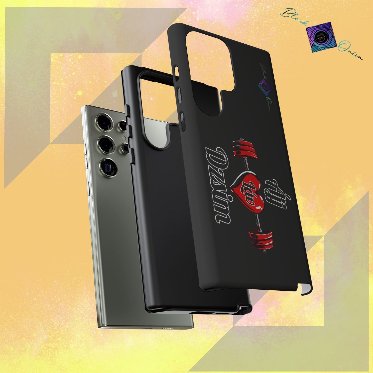 BlackOnion Brand New Phone Case - with Motivational Workout Motif’Ájj Láv Dzsim ‘💪🔥🫵