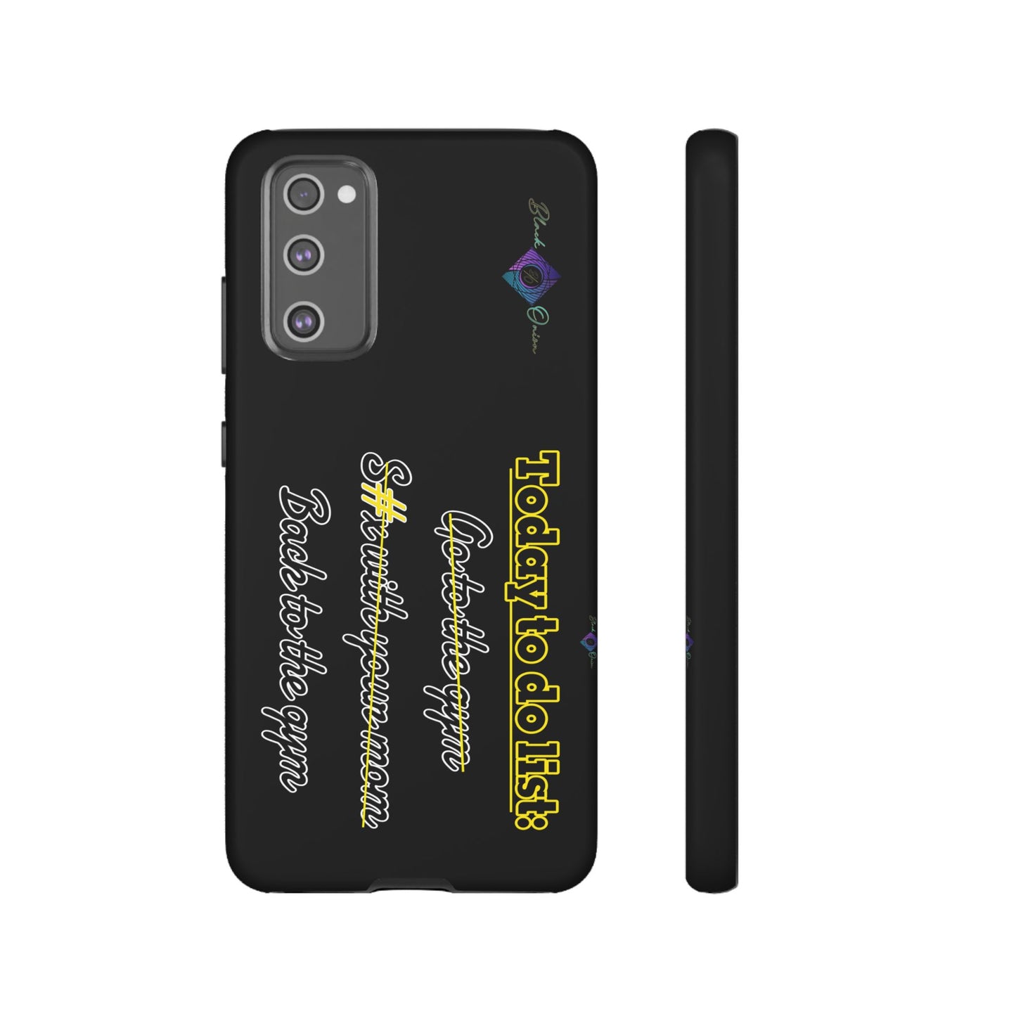BlackOnion Brand New Phone Case - with Motivational Workout Motif’Today to do list ‘💪🔥🫵