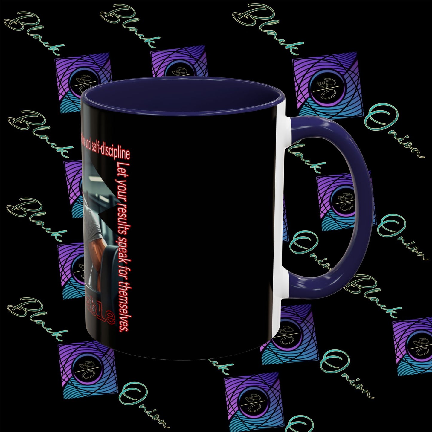 BlackOnion Coffee Mug - 11oz with Workout Motif ‘Unstoppable’🔥💪🫵