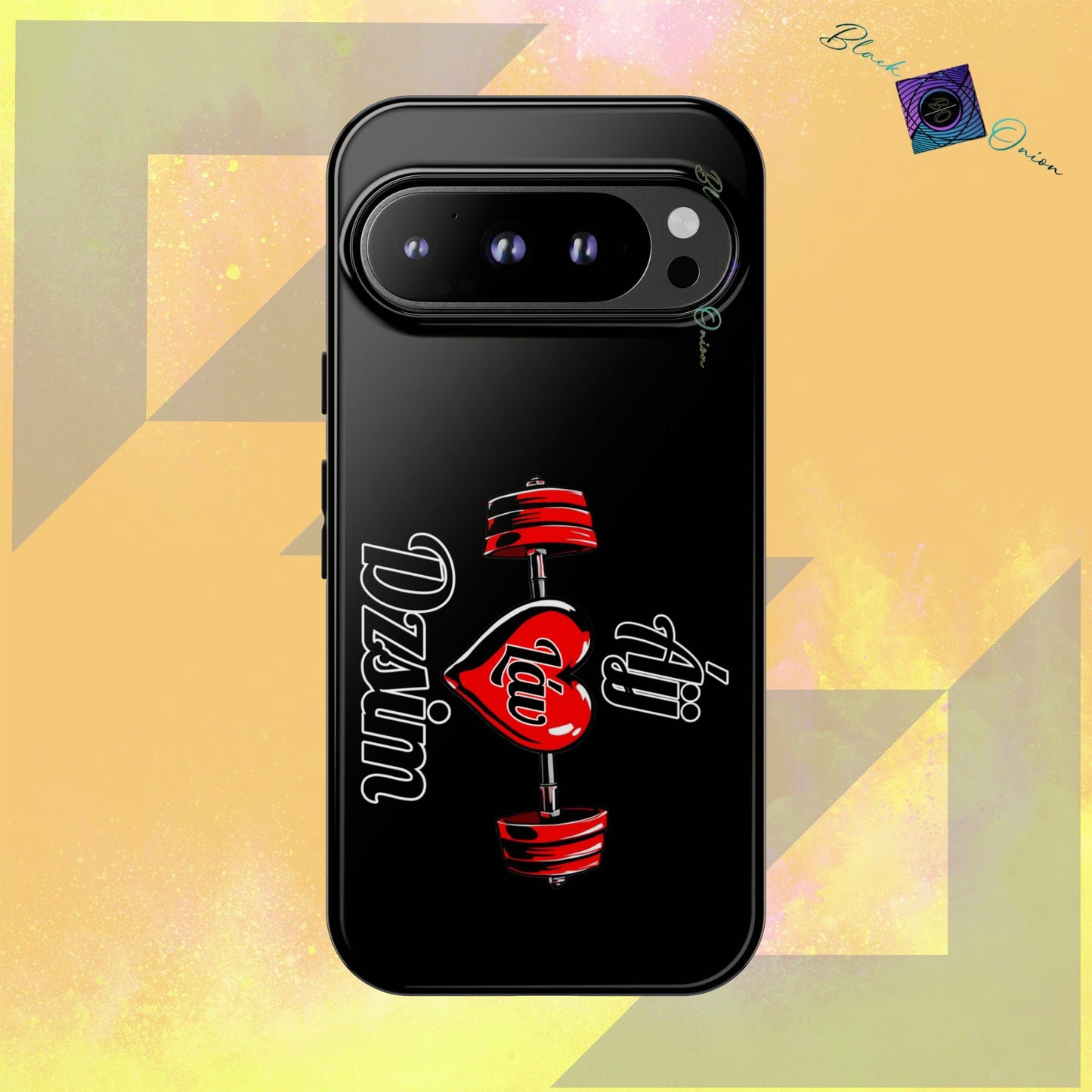 BlackOnion Brand New Phone Case - with Motivational Workout Motif’Ájj Láv Dzsim ‘💪🔥🫵