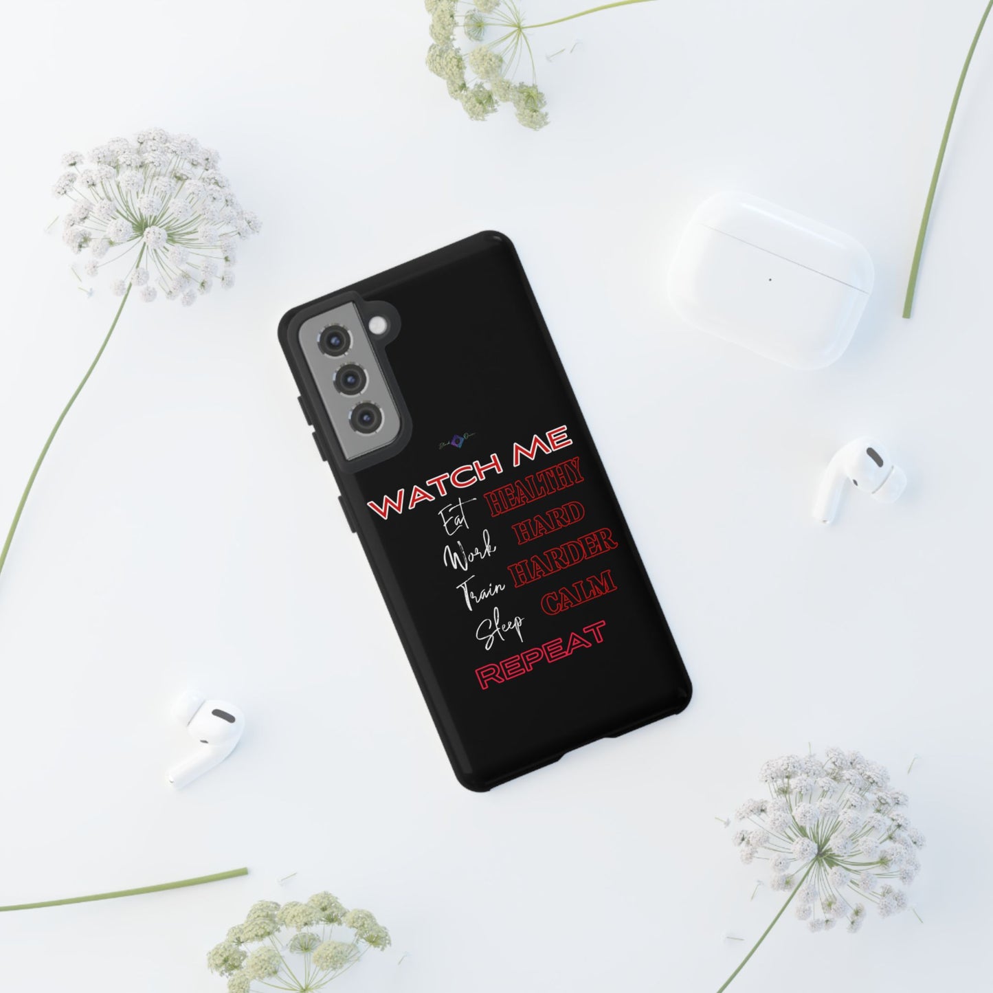 BlackOnion Phone Case -with Motivational Motif 'Watch Me' 💪🔥🫵
