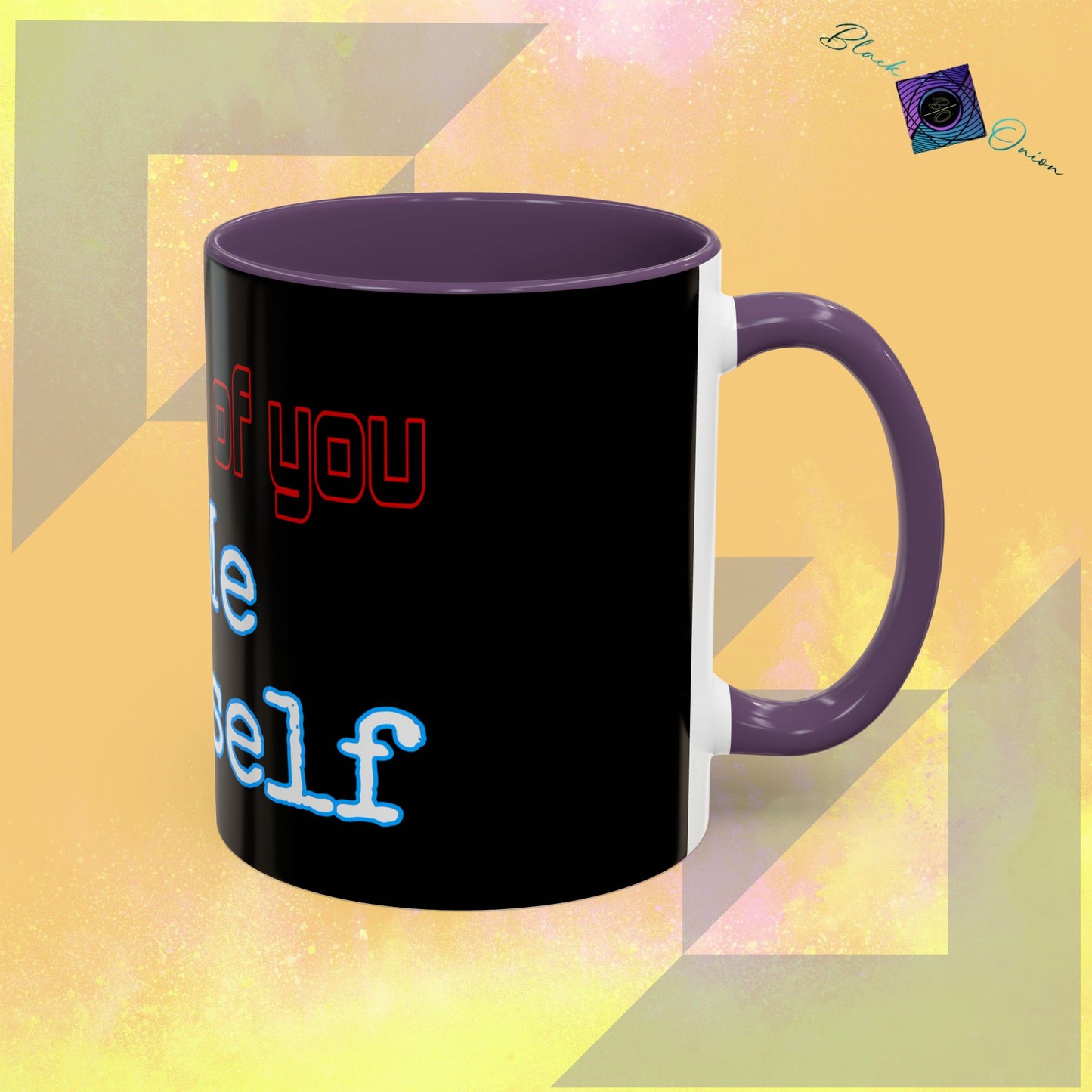 BlackOnion Coffee Mug - 11oz with workout motif ‘I’m proud of you’🔥💪🫵