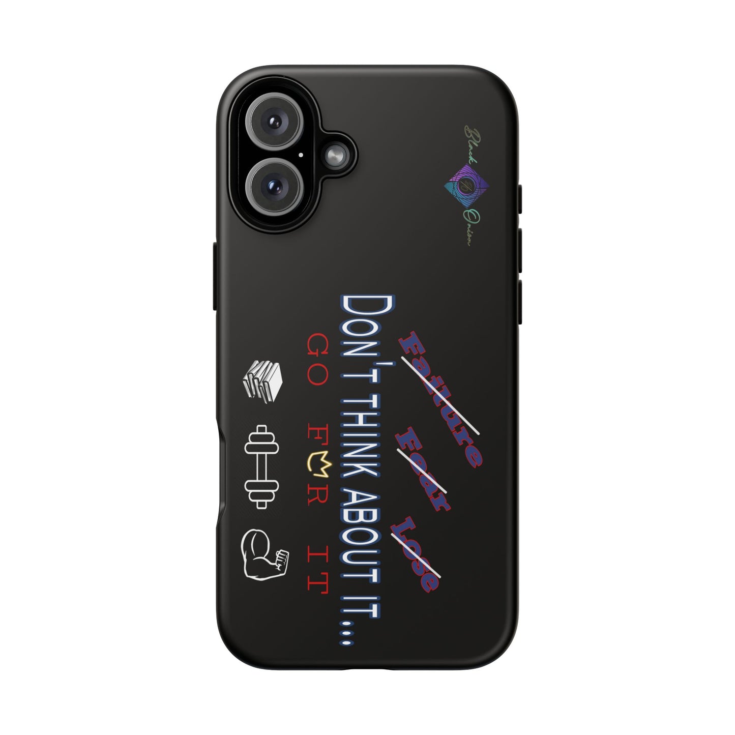 BlackOnion Brand New Phone Case - with Motivational Workout Motif’Don’t think ‘💪🔥🫵