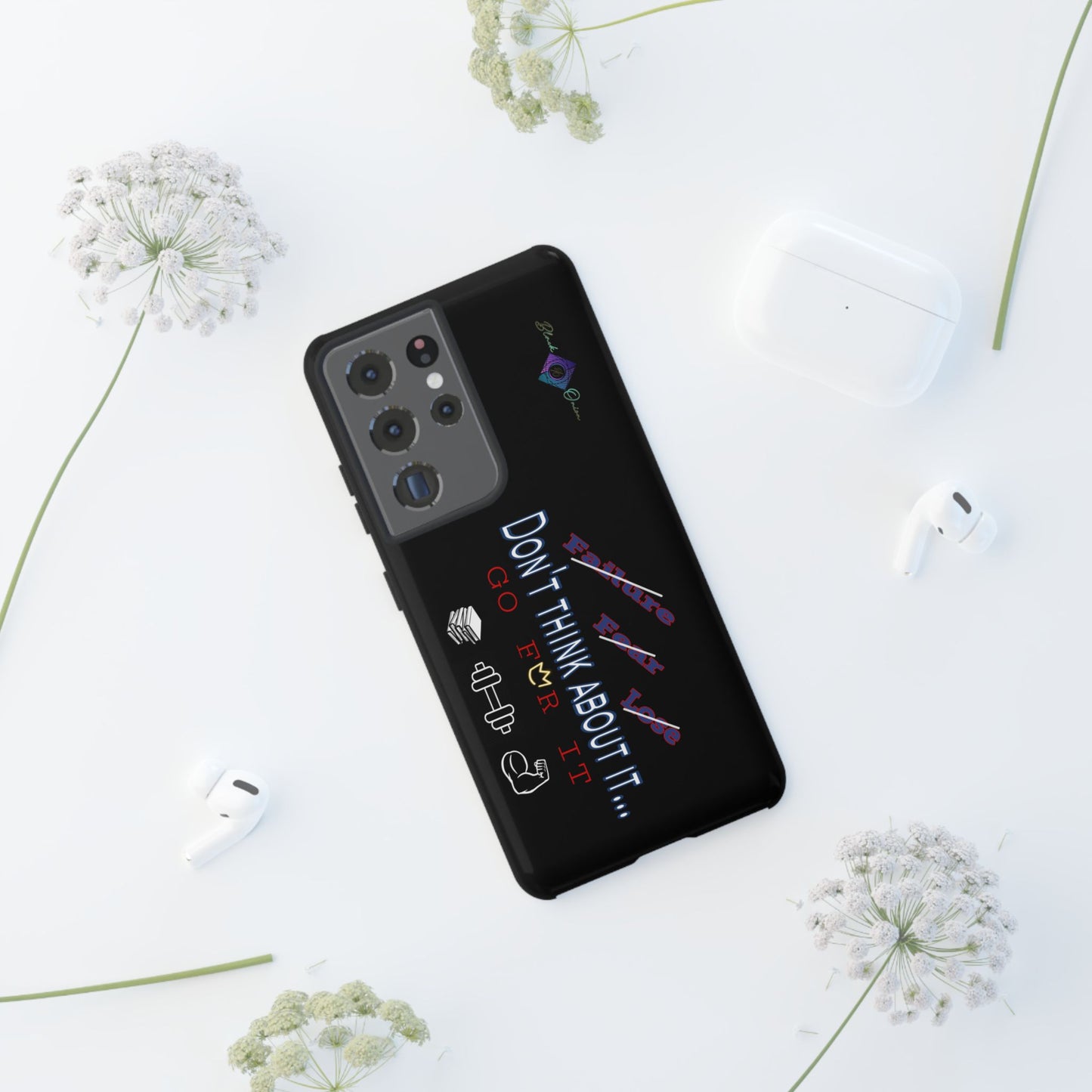 BlackOnion Brand New Phone Case - with Motivational Workout Motif’Don’t think ‘💪🔥🫵
