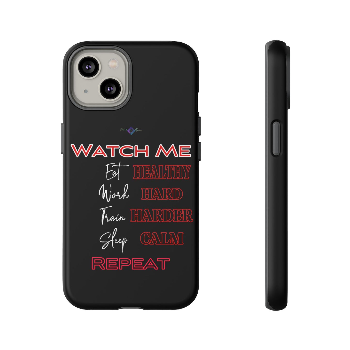 BlackOnion Phone Case -with Motivational Motif 'Watch Me' 💪🔥🫵