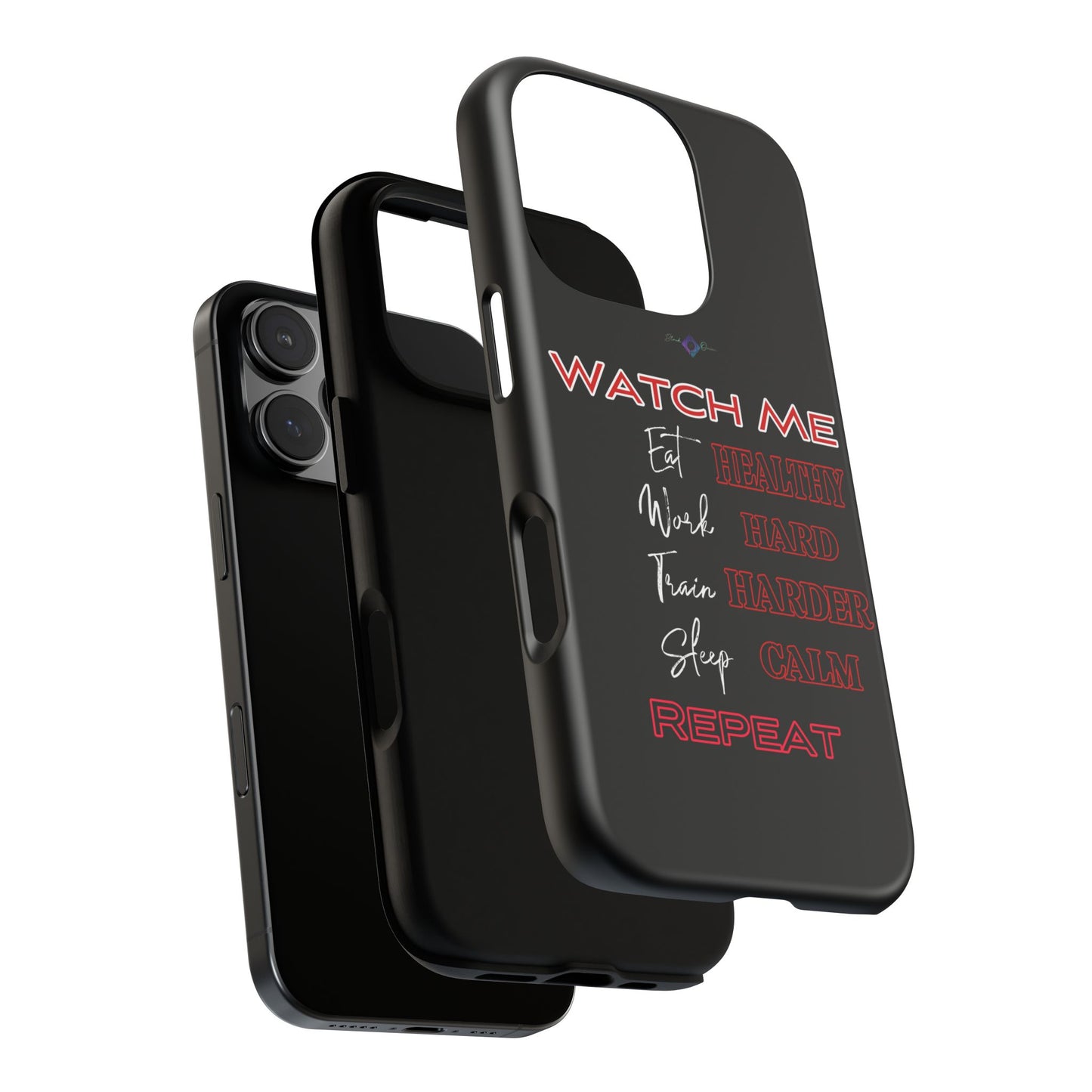 BlackOnion Phone Case -with Motivational Motif 'Watch Me' 💪🔥🫵