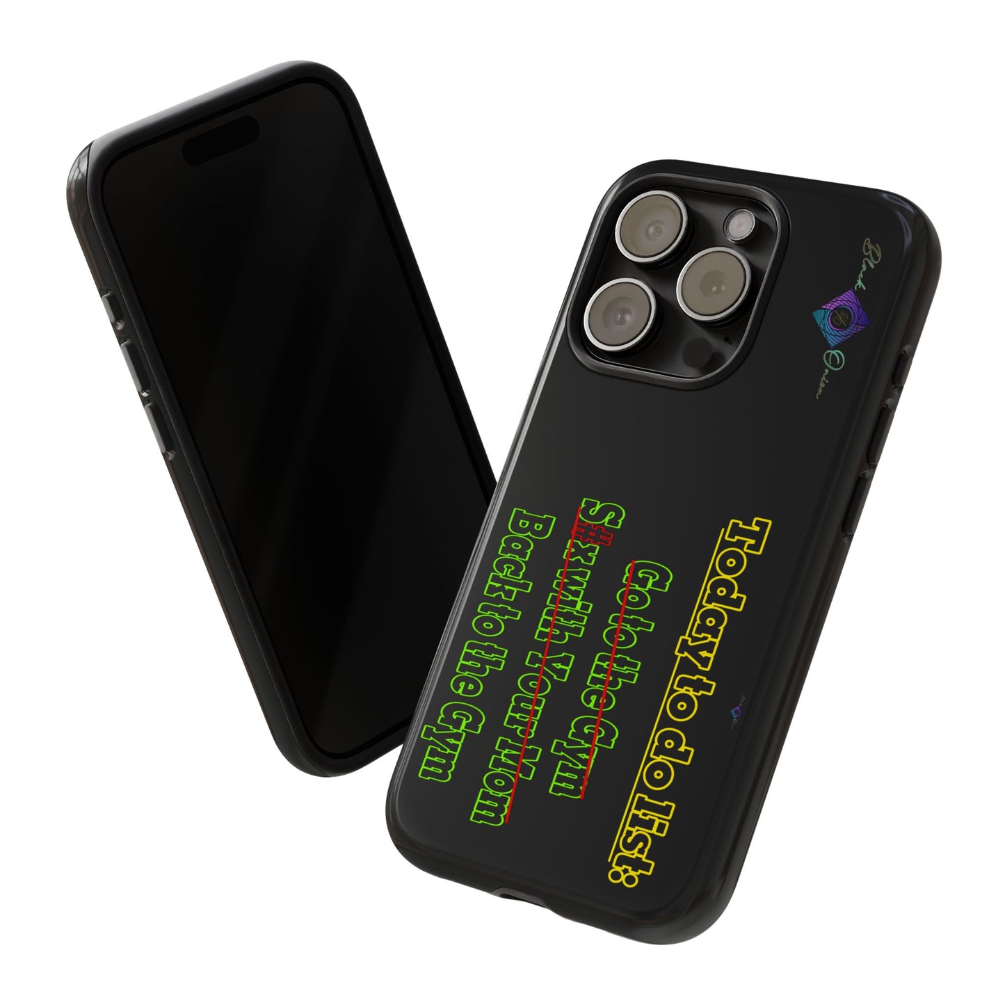 BlackOnion Brand New Phone Case - with Motivational Workout Motif’Today To Do List V2 ‘💪🔥🫵