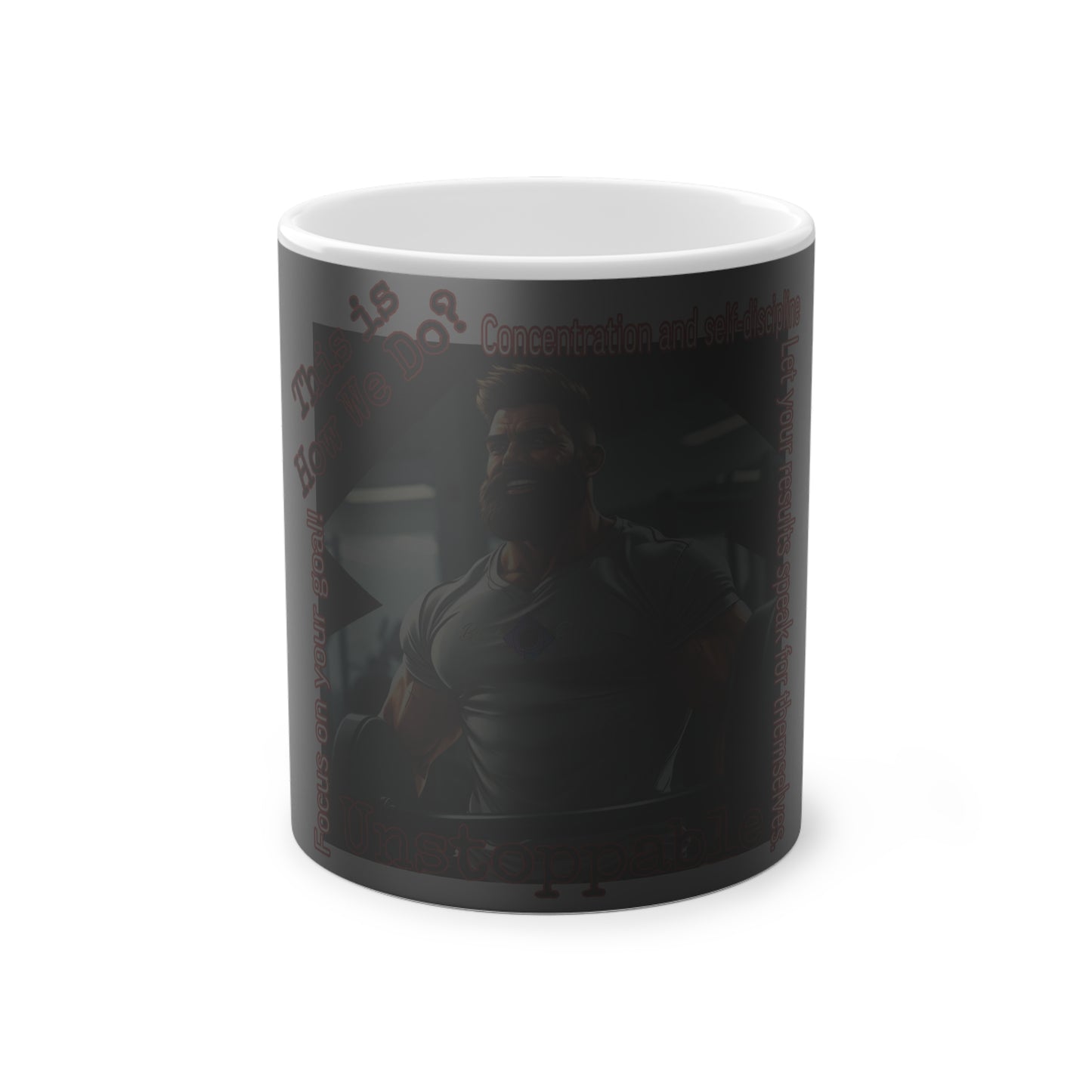 B/O Color Changing Mug with Motif ‘Unstoppable’ 💪🔥🫵