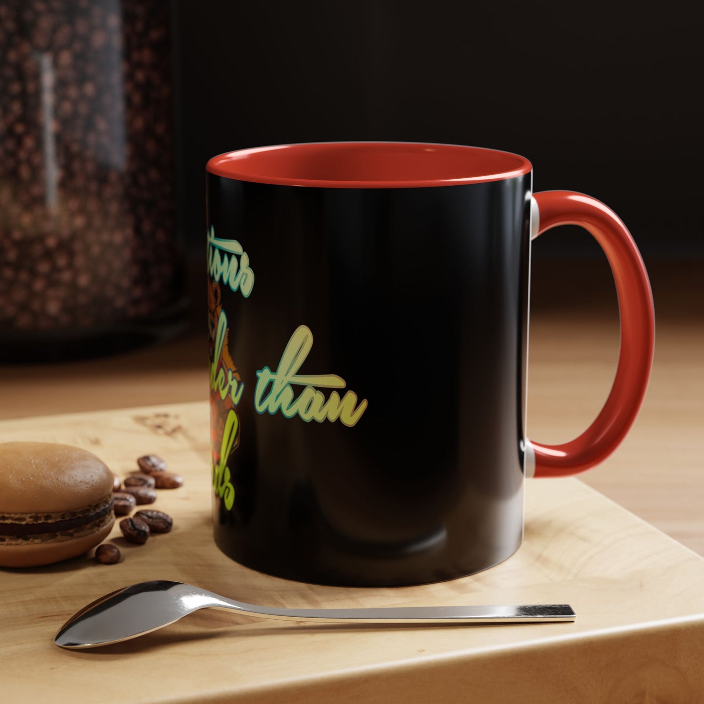 BlackOnion Coffee Mug 2 with Workout Motif ‘Actions speak lauder than words V2’🫵🔥💪
