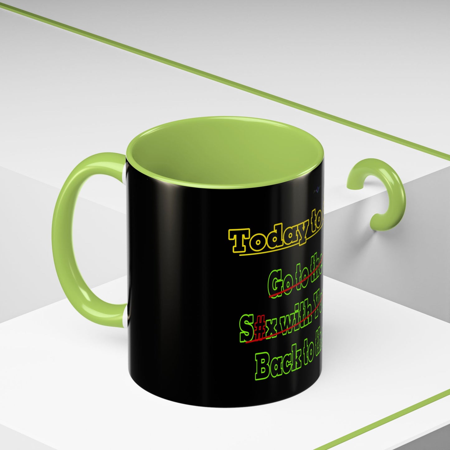 BlackOnion Coffee Mug 2 with Workout Motif ‘Today To Do List V2’🫵🔥💪