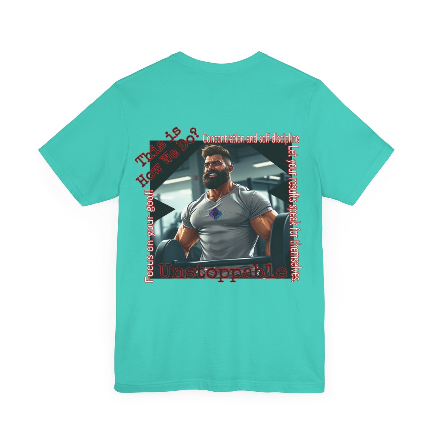 BlackOnion T-Shirt with Workout Motif “Unstoppable “💪🔥🫵