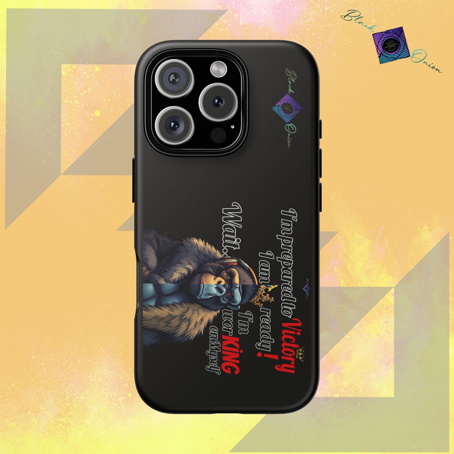 BlackOnion Brand New Phone Case - with Motivational Workout Motif’Victory 👑‘💪🔥🫵
