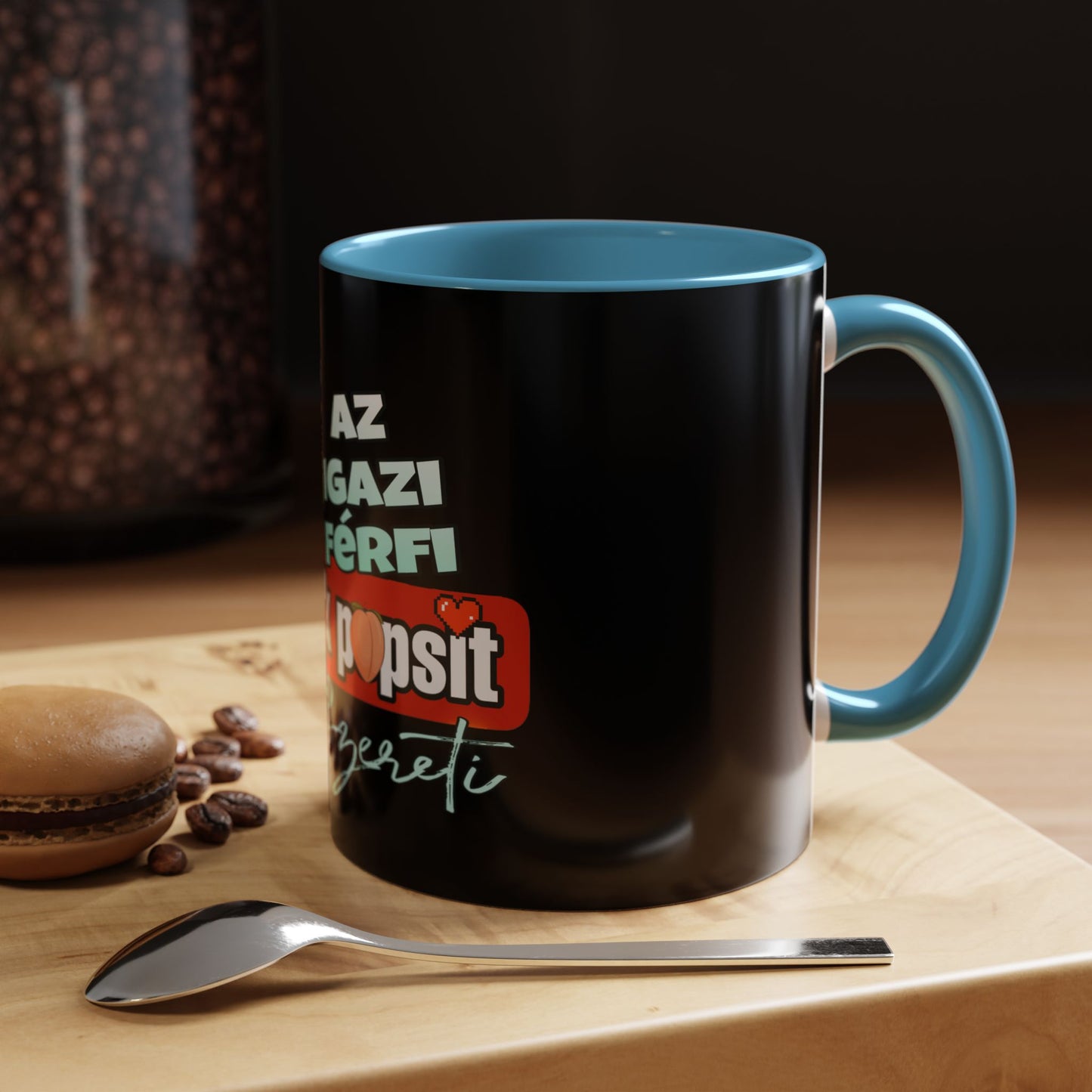 BlackOnion Coffee Mug Serial 2 with Workout Motif ‘Az igazi férfiak a kerek popsit szeretik ‘🫵🔥💪