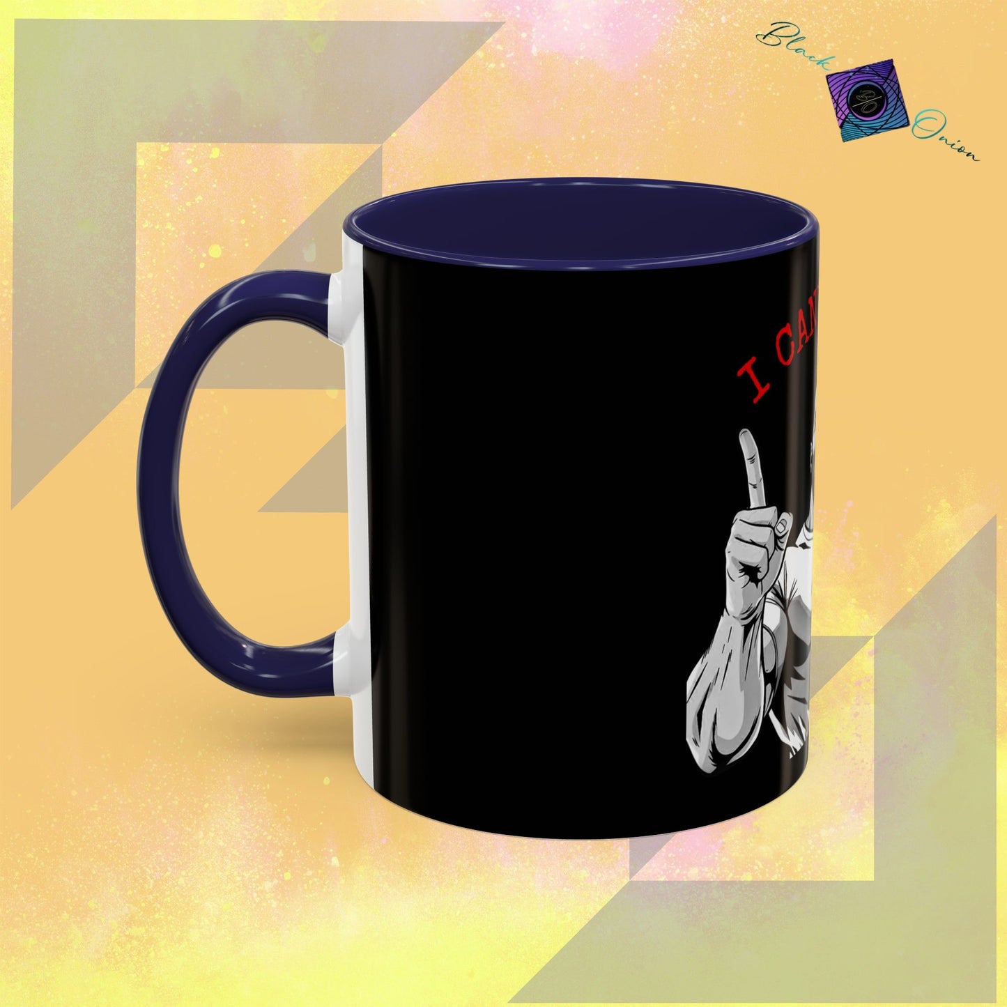 BlackOnion Coffee Mug 2 with Workout Motif โI Can Do It V2โ๐ซต๐ฅ๐ช