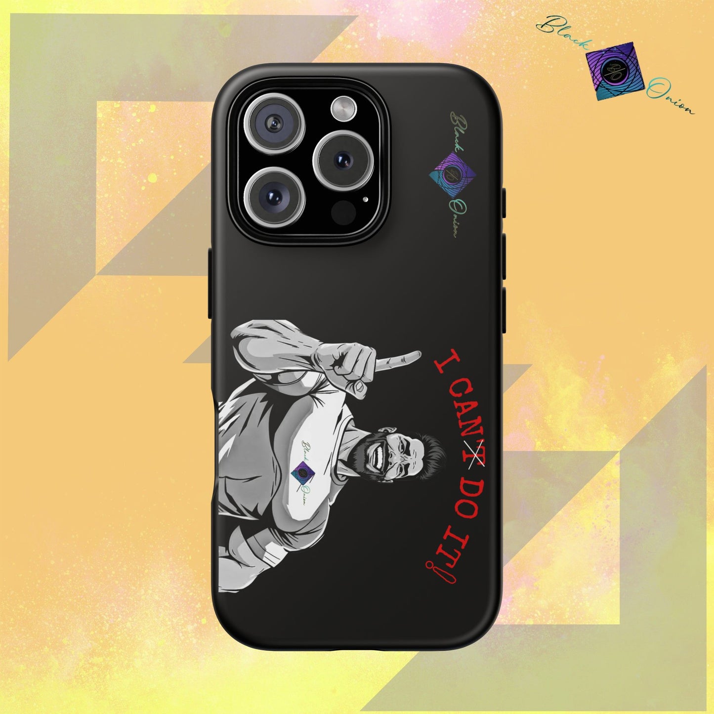 BlackOnion Brand New Phone Case - with Motivational Workout Motif’I Can Do It ‘💪🔥🫵