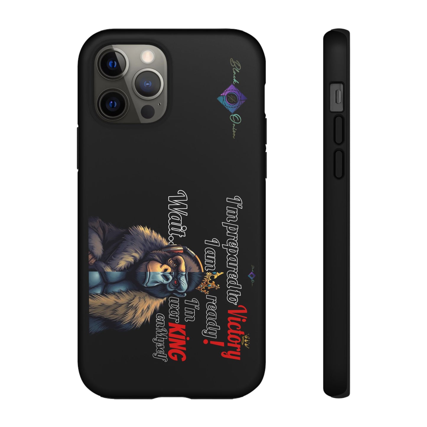 BlackOnion Brand New Phone Case - with Motivational Workout Motif’Victory 👑‘💪🔥🫵
