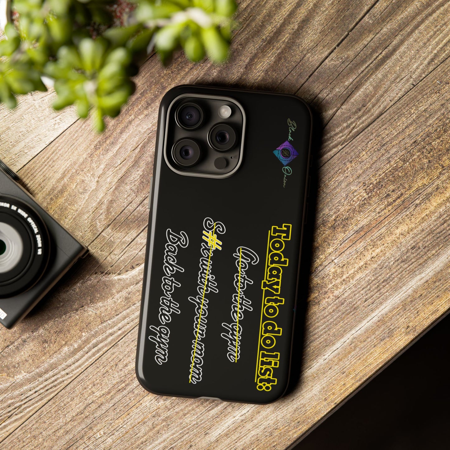 BlackOnion Brand New Phone Case - with Motivational Workout Motif’Today to do list ‘💪🔥🫵