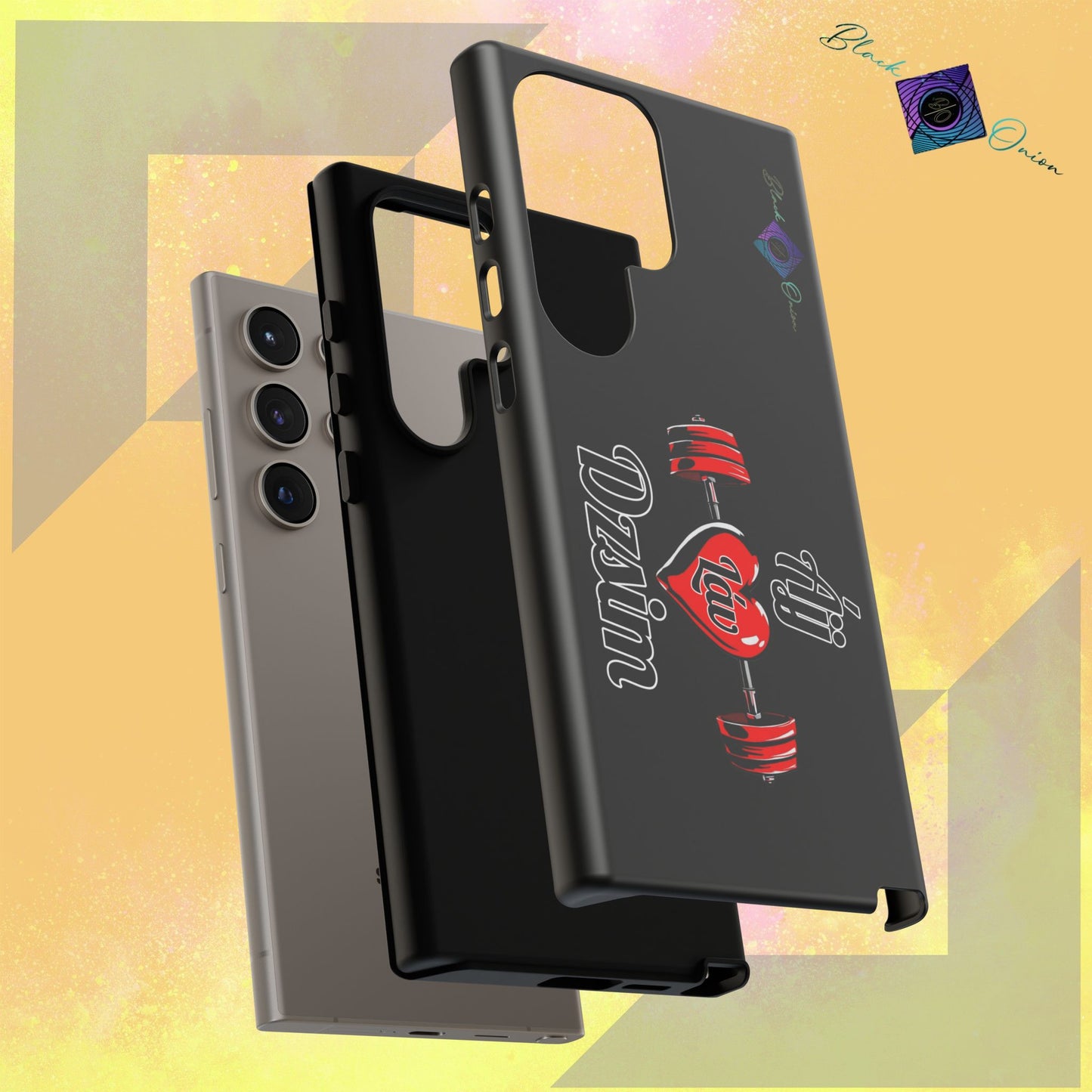 BlackOnion Brand New Phone Case - with Motivational Workout Motif’Ájj Láv Dzsim ‘💪🔥🫵