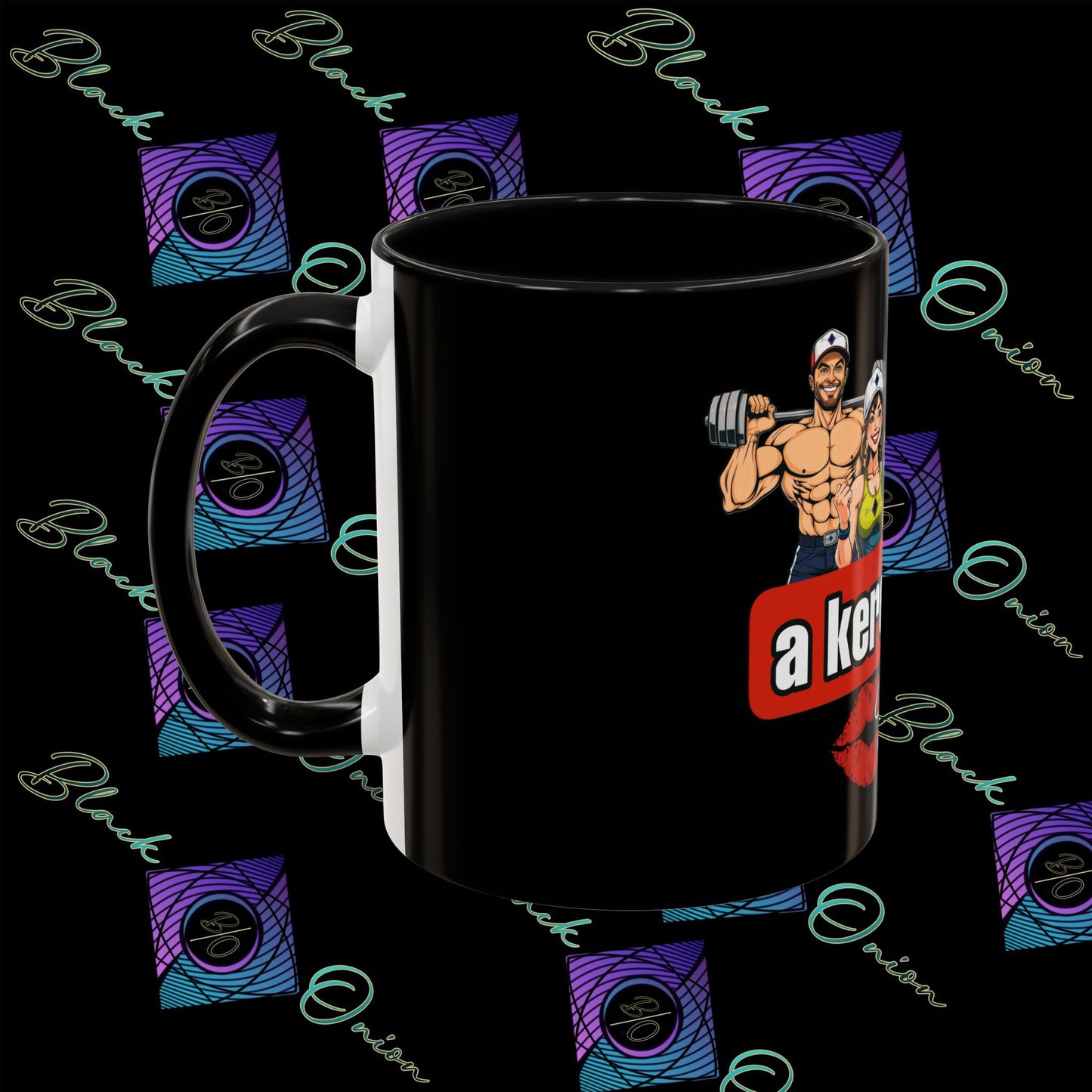 BlackOnion Coffee Mug - 11oz with Workout Motif ‘Az igazi férfi’🔥💪🫵