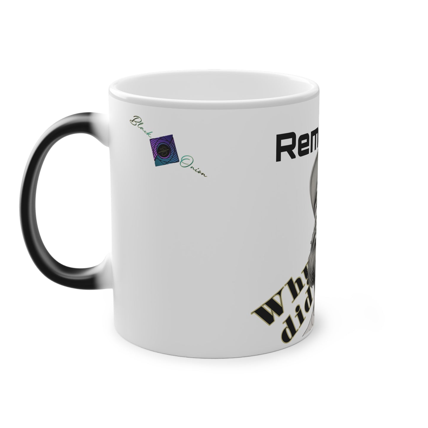 BlackOnion Color Changing Mug with Workout Motif ‘Remember’ 💪🔥🫵