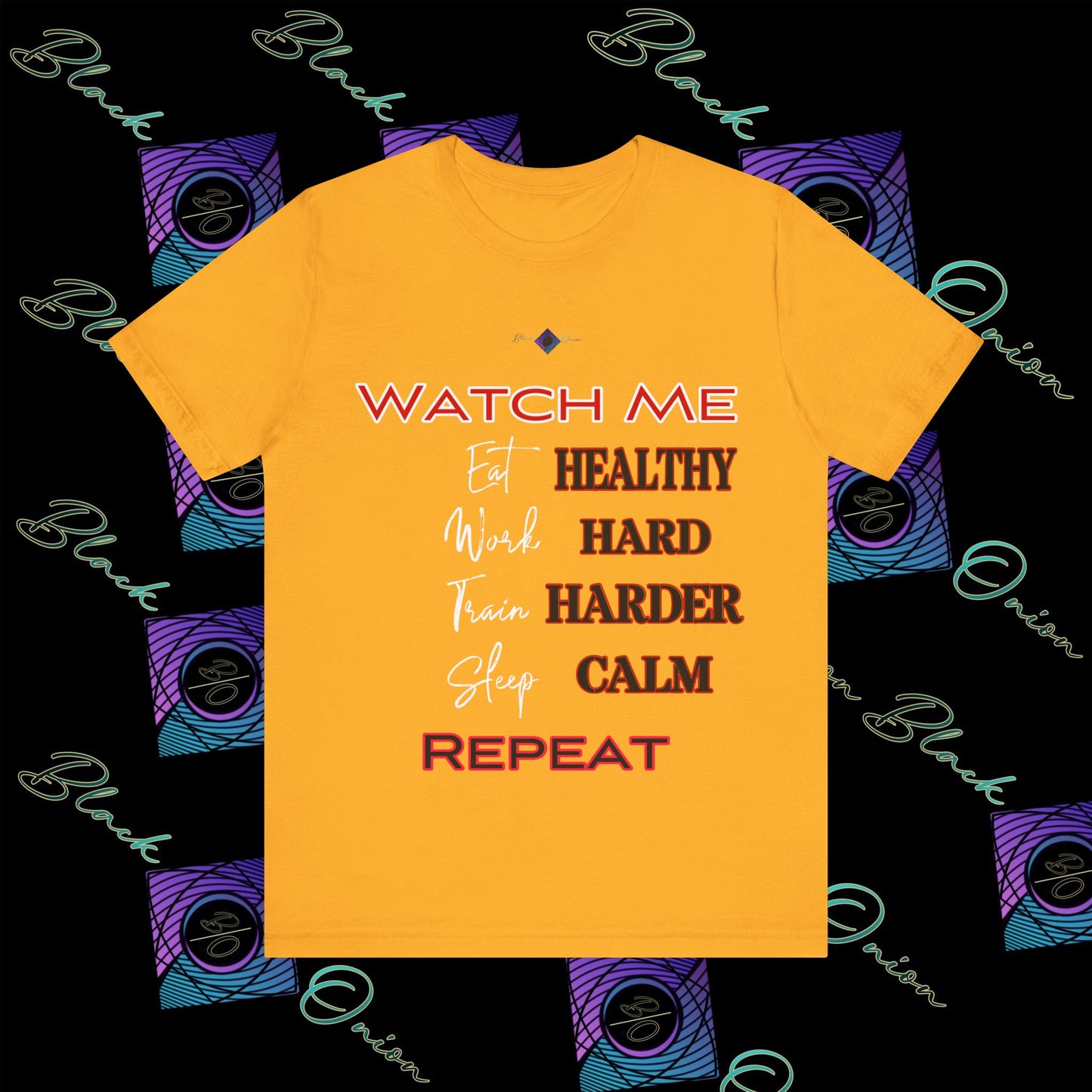 BlackOnion "Watch Me" T-Shirt with Workout Motif V3 ๐ช๐ฅ