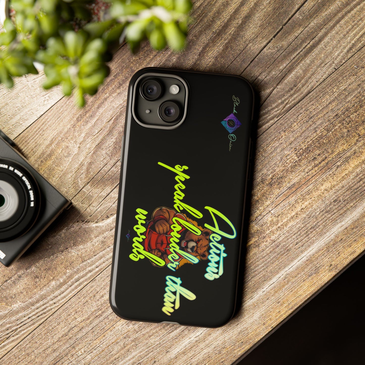 BlackOnion Brand New Phone Case - with Motivational Workout Motif ‘Actions speak lauder ‘💪🔥🫵