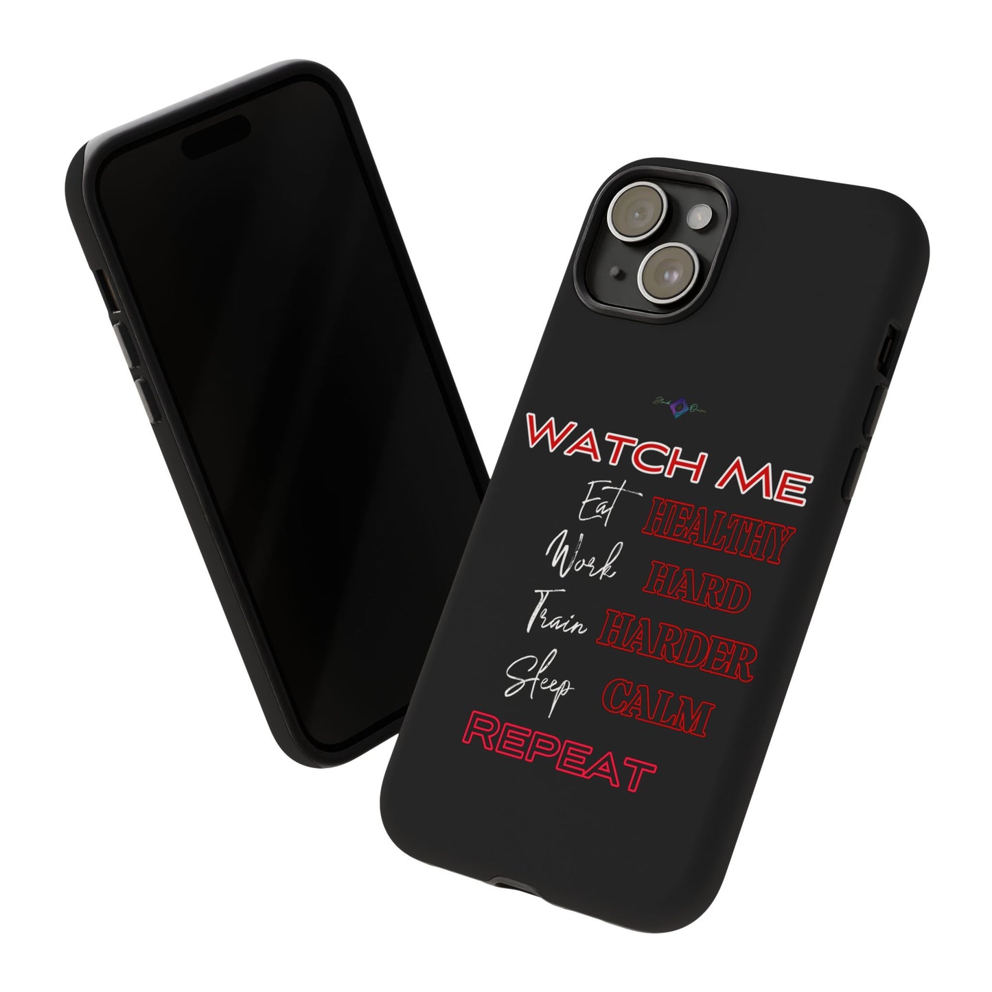 BlackOnion Phone Case -with Motivational Motif 'Watch Me' 💪🔥🫵