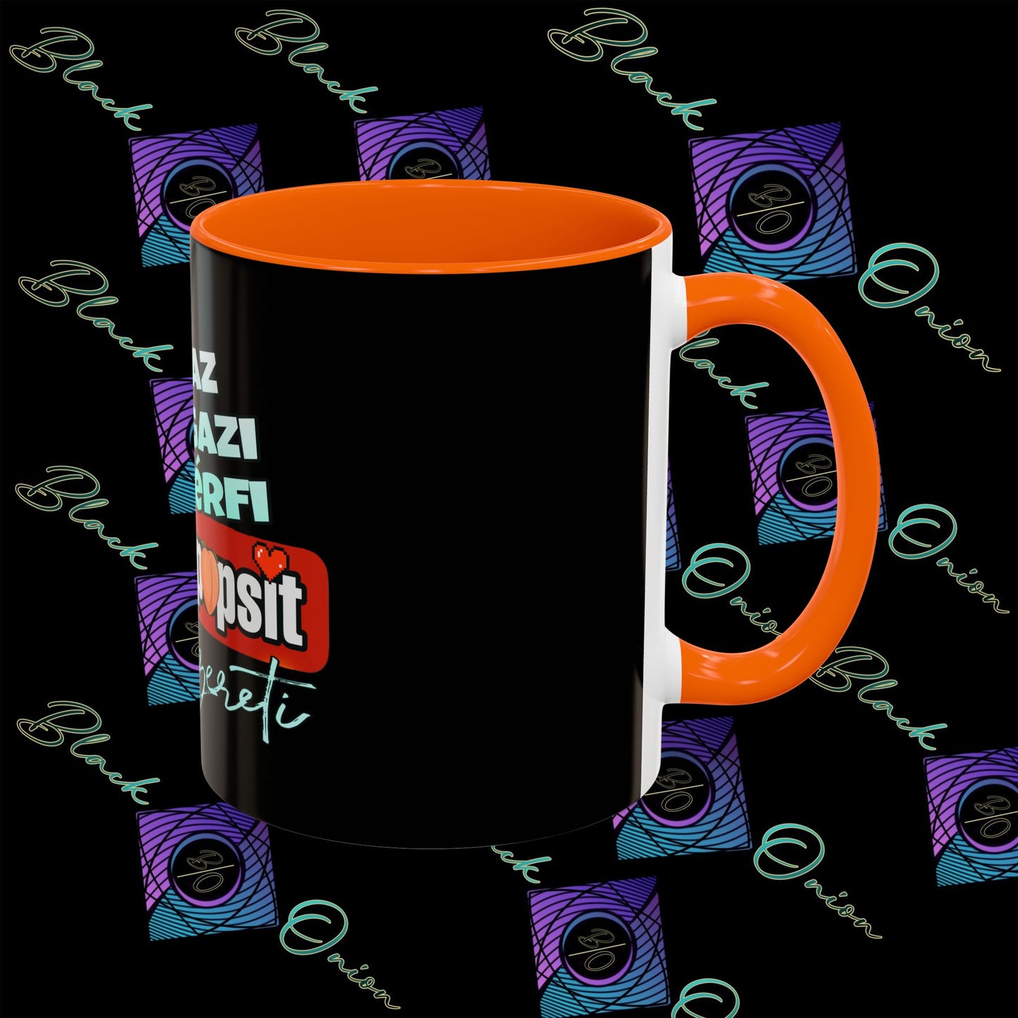BlackOnion Coffee Mug Serial 2 with Workout Motif ‘Az igazi férfiak a kerek popsit szeretik ‘🫵🔥💪