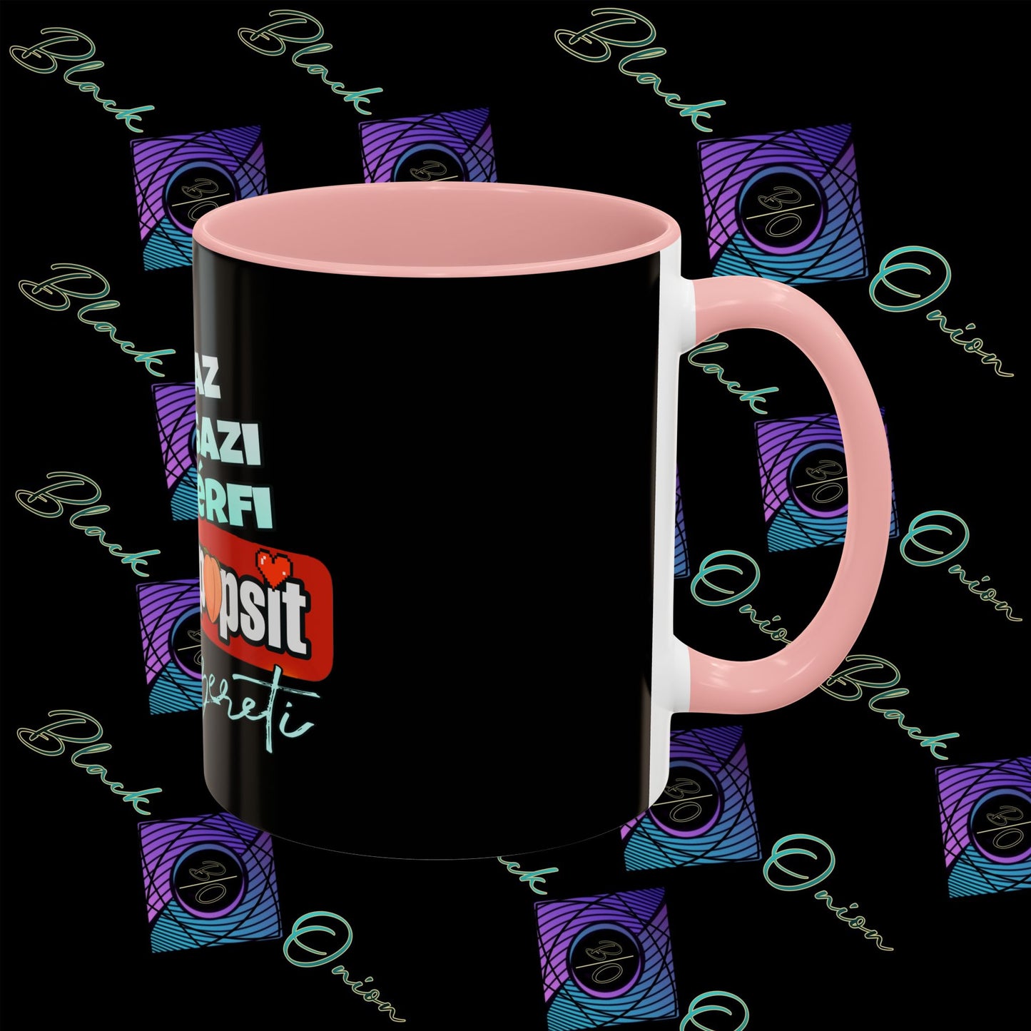 BlackOnion Coffee Mug Serial 2 with Workout Motif ‘Az igazi férfiak a kerek popsit szeretik ‘🫵🔥💪