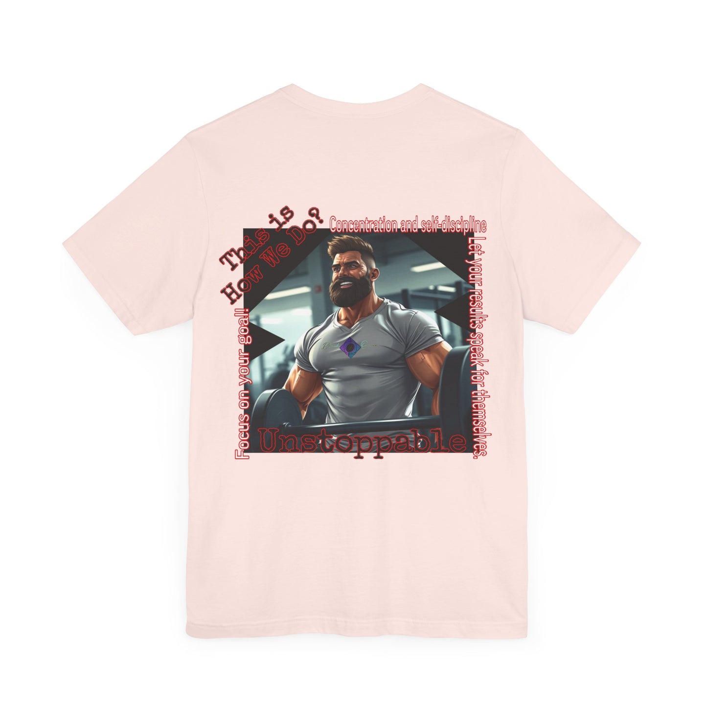 BlackOnion T-Shirt with Workout Motif “Unstoppable “💪🔥🫵