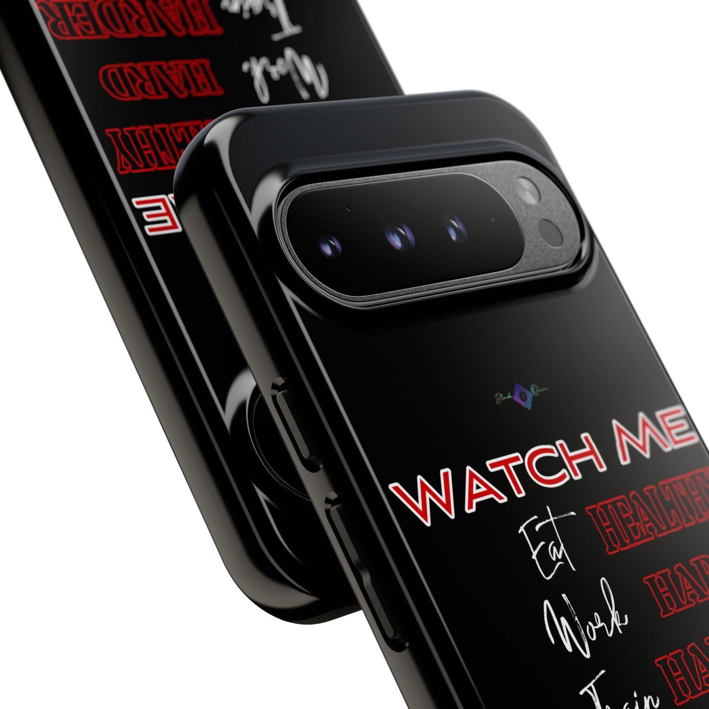 BlackOnion Phone Case -with Motivational Motif 'Watch Me' 💪🔥🫵