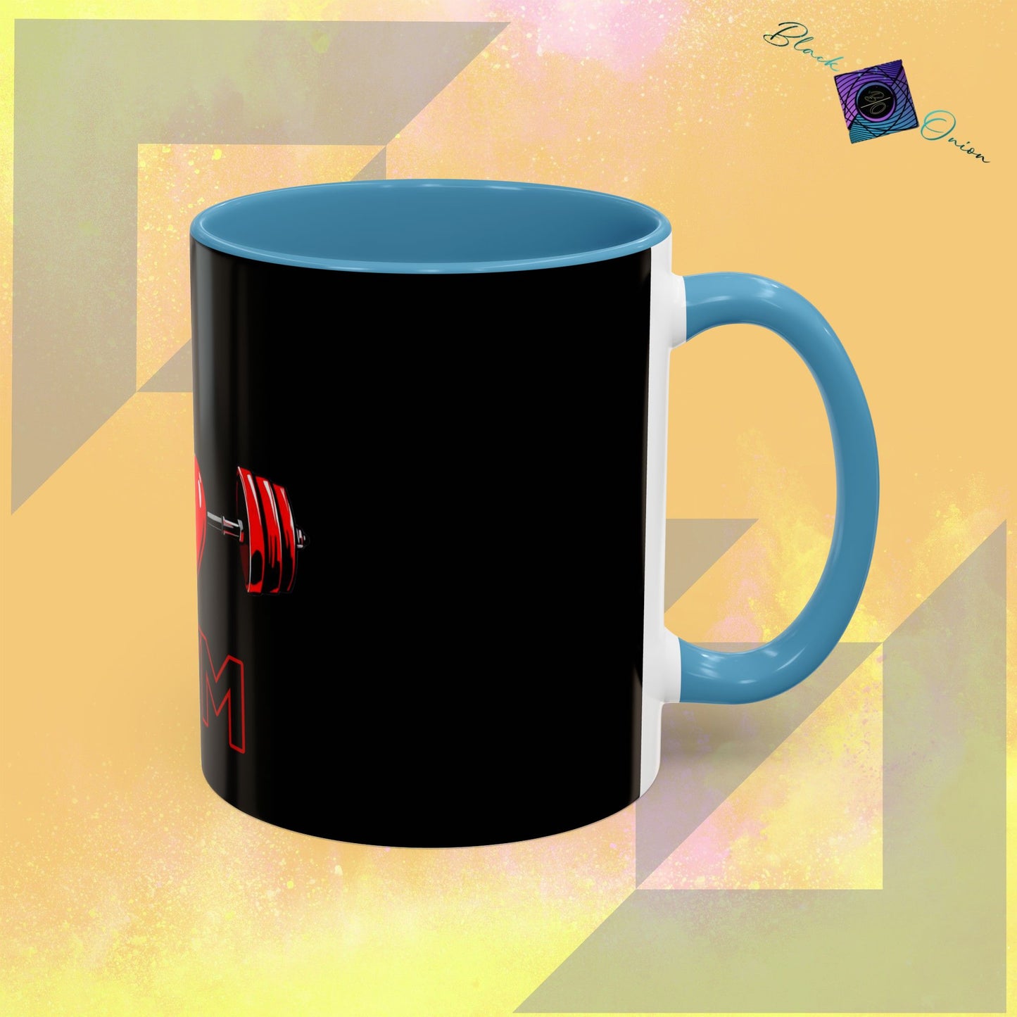 BlackOnion Coffee Mug Serial 2 with Workout Motif ‘I Love Gym ’🫵🔥💪