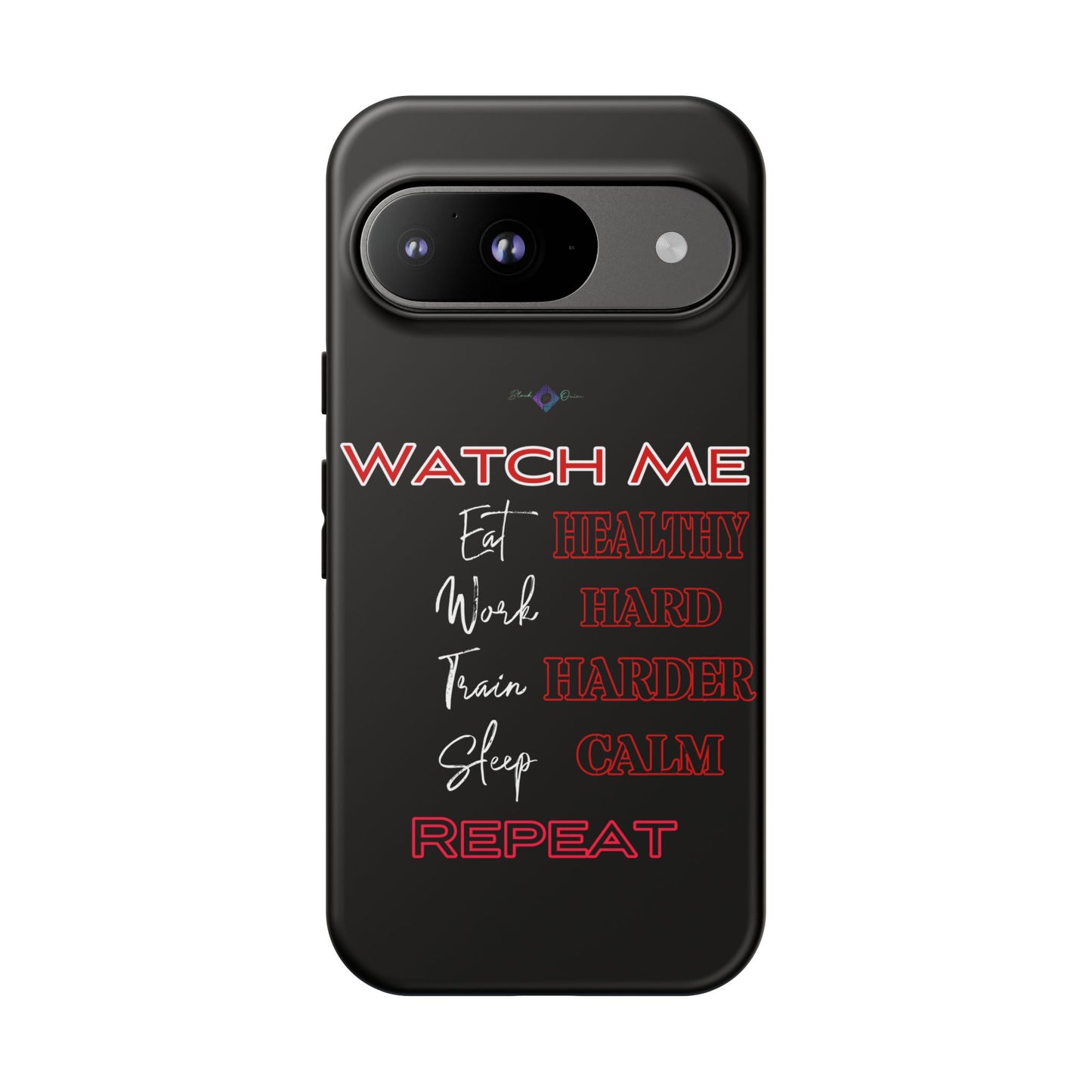 BlackOnion Phone Case -with Motivational Motif 'Watch Me' 💪🔥🫵