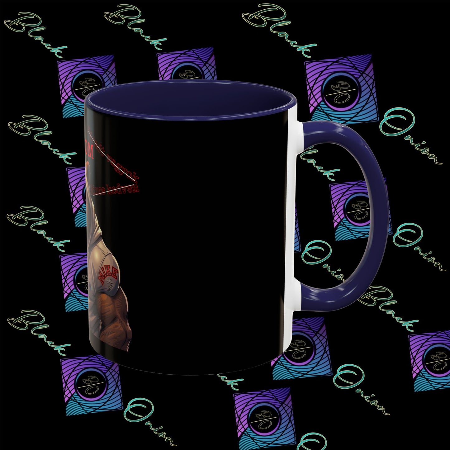 BlackOnion Coffee Mug - 11oz with Workout Motif ‘Mike 13 V2 ’🔥💪🫵