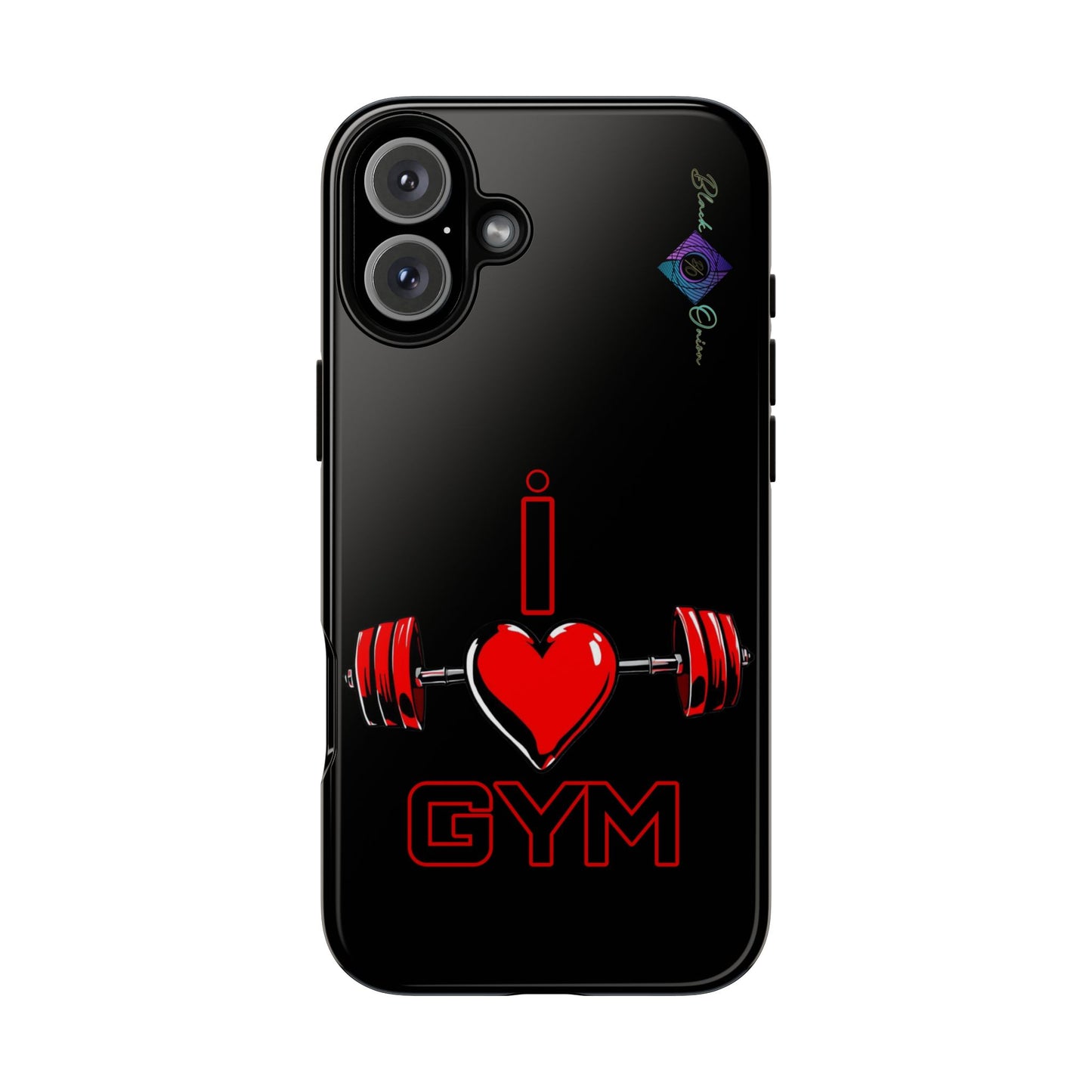 BlackOnion Brand New Phone Case - with Motivational Workout Motif’I Love Gym ‘💪🔥🫵