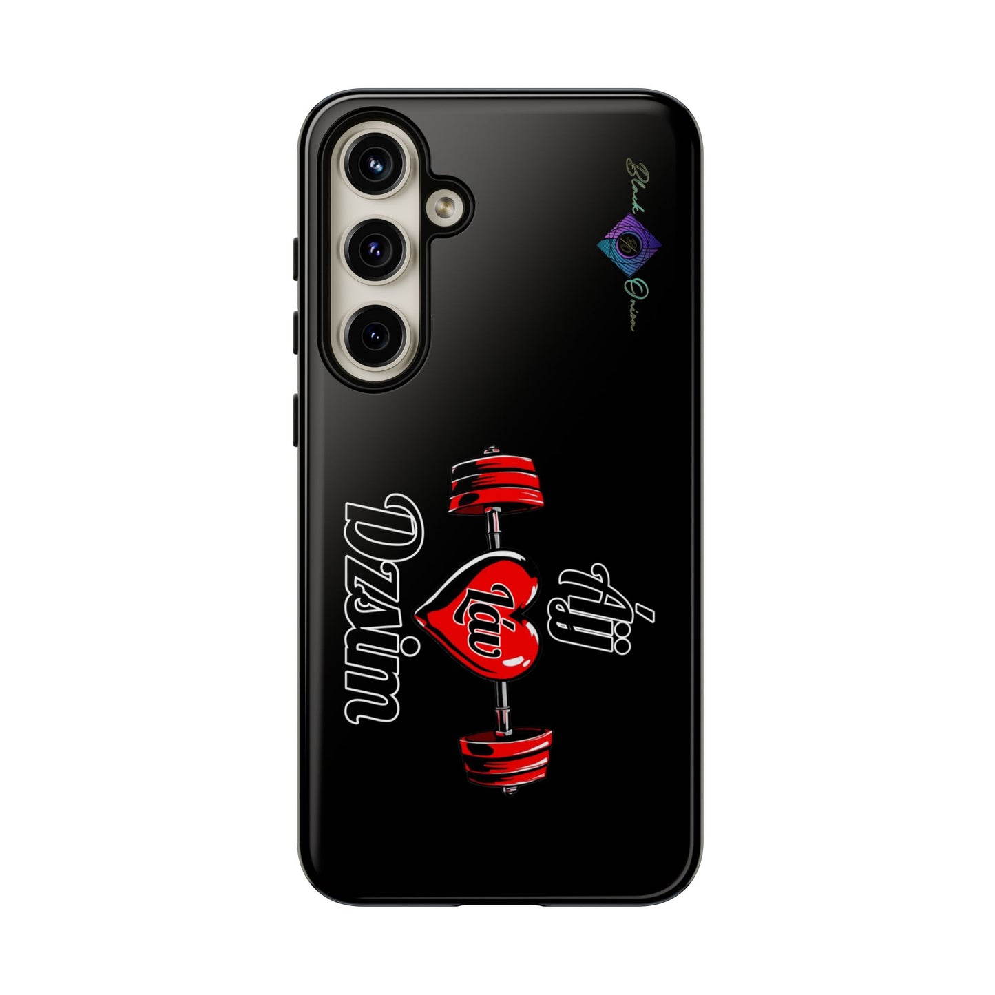 BlackOnion Brand New Phone Case - with Motivational Workout Motif’Ájj Láv Dzsim ‘💪🔥🫵