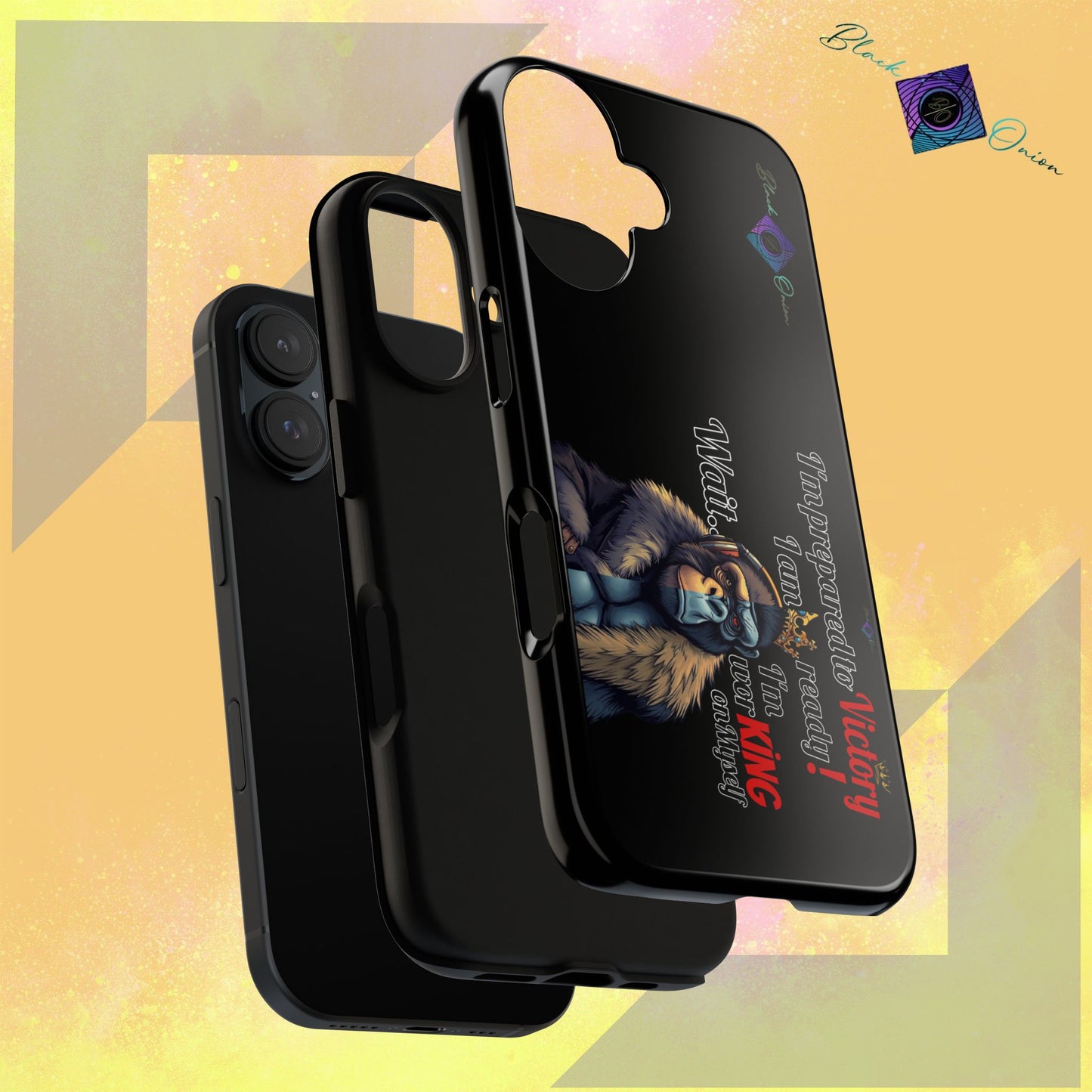 BlackOnion Brand New Phone Case - with Motivational Workout Motif’Victory 👑‘💪🔥🫵