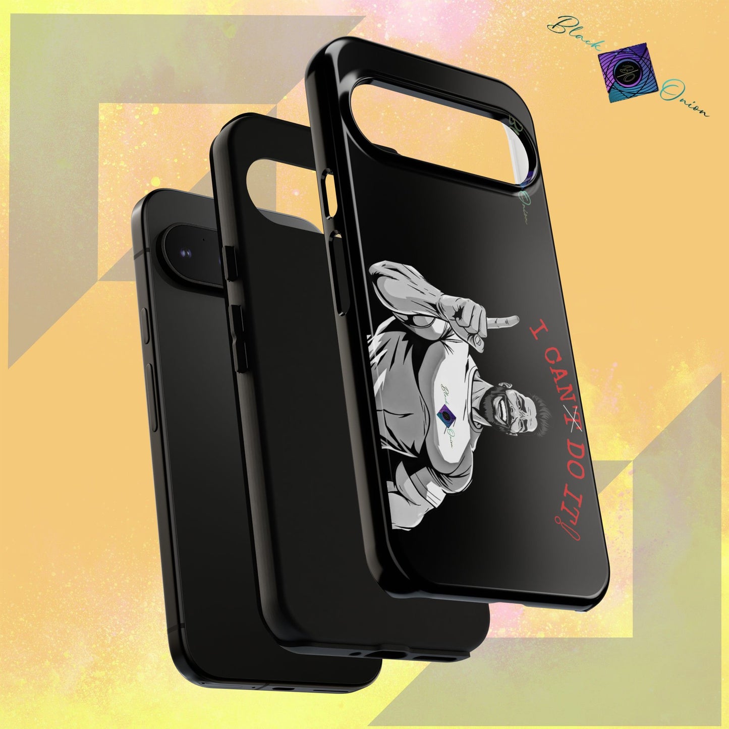 BlackOnion Brand New Phone Case - with Motivational Workout Motif’I Can Do It ‘💪🔥🫵