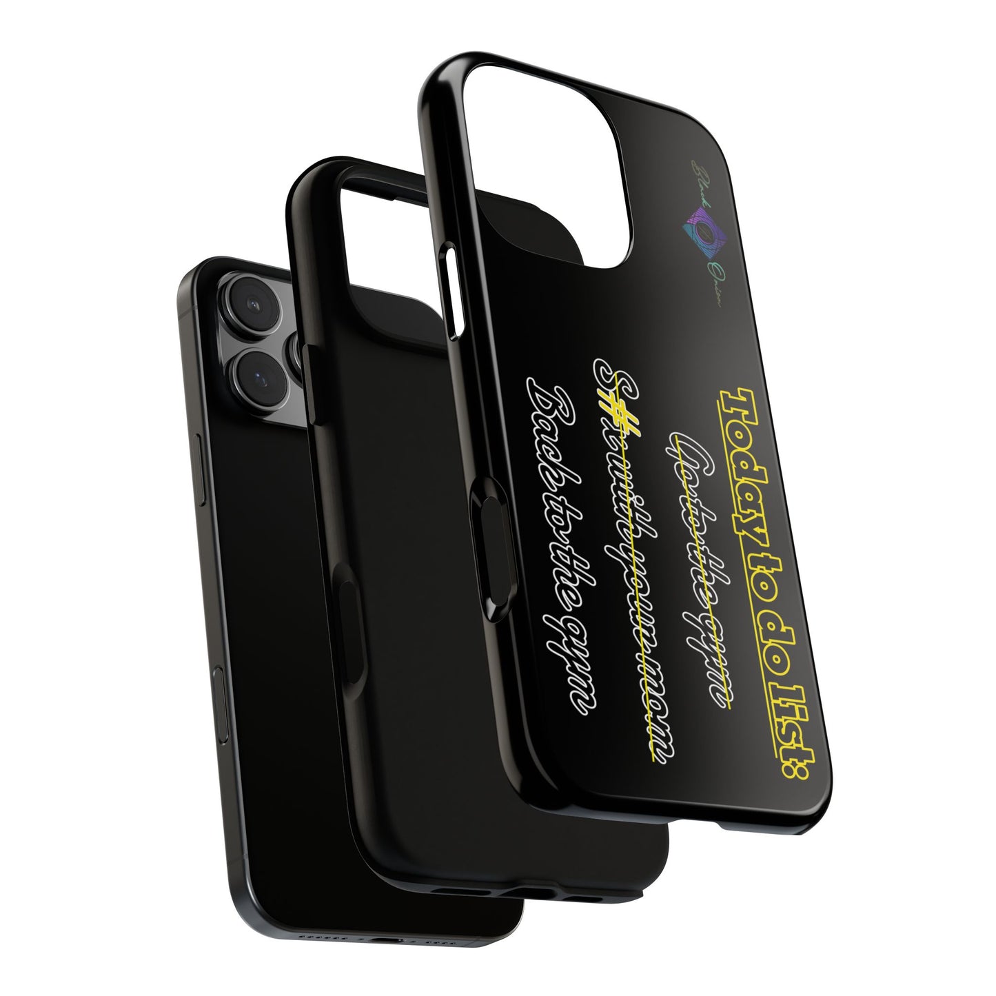BlackOnion Brand New Phone Case - with Motivational Workout Motif’Today to do list ‘💪🔥🫵